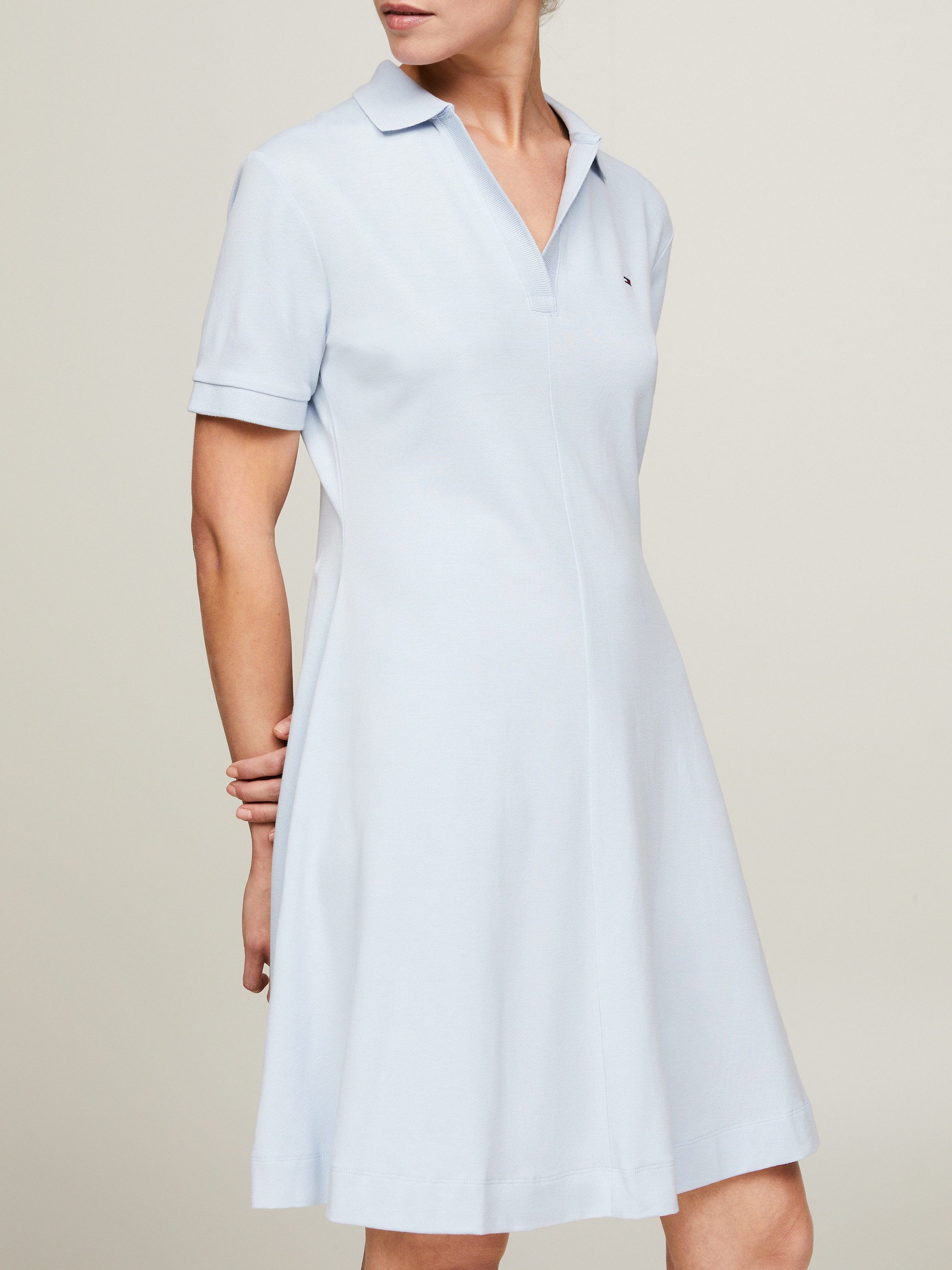 ᐅ Tommy Hilfiger Polokleid F&F OPEN PLCKT LYCLL POLO DRS SS mit