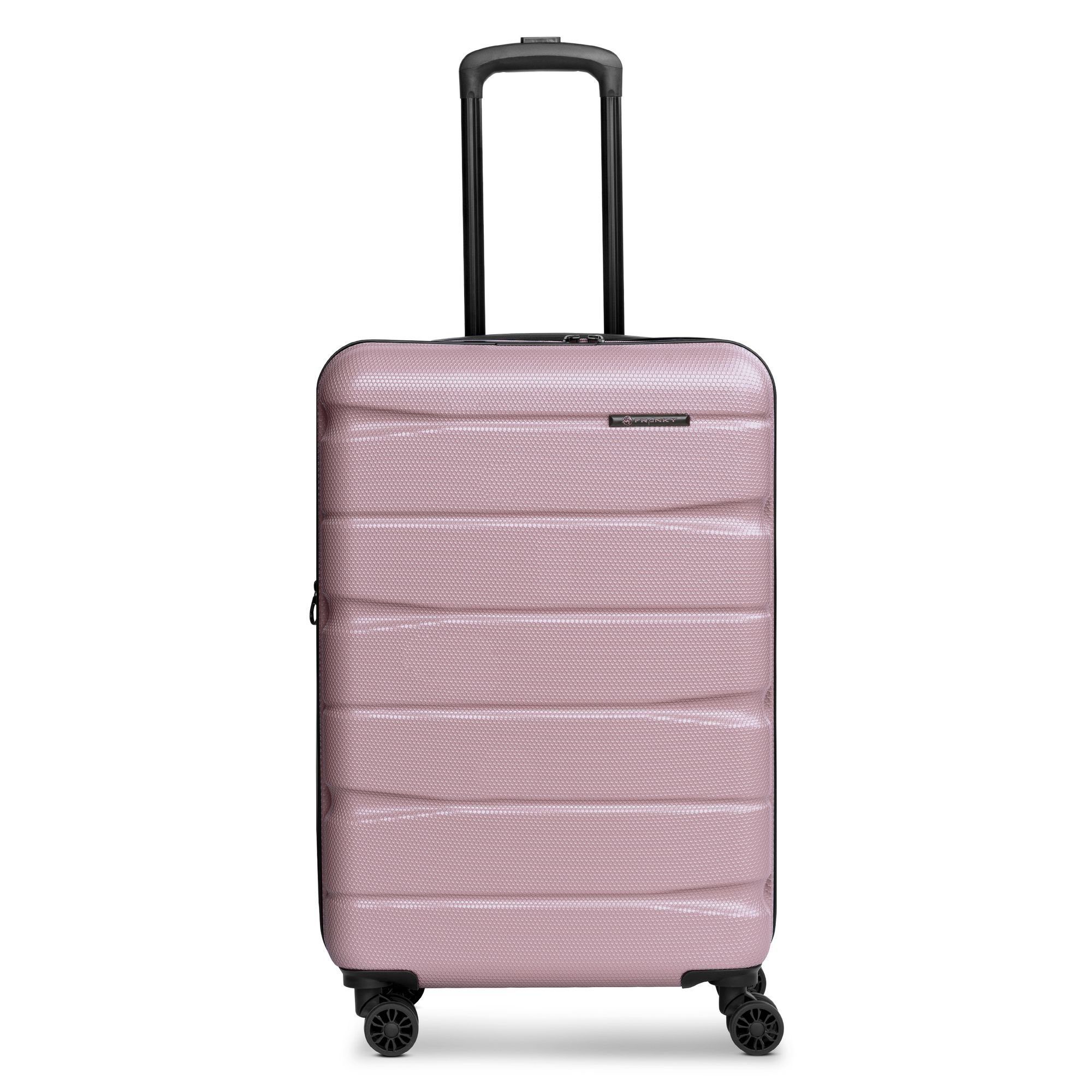 Franky Hartschalen-Trolley Munich 4.0, 4 shiny rose ABS Rollen, shiny