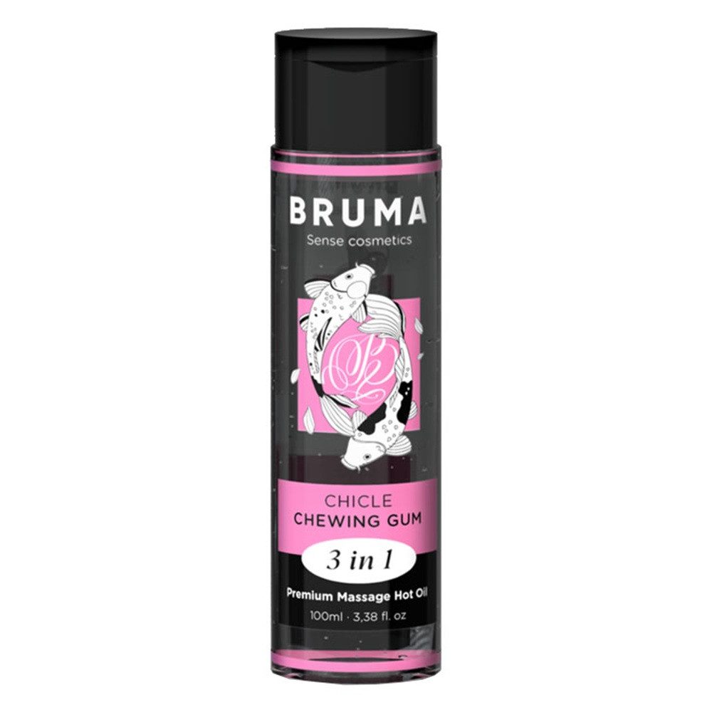 BRUMA Gleit- und Massagegel 3 in 1 Chicle Chewing Gum, Flasche mit, 1-tlg., wärmendes Massagegel mit Kaugummi-Geschmack