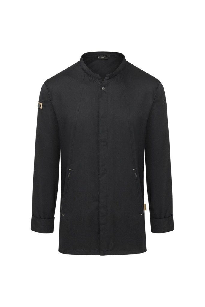 Kochjacke KARLOWSKY Herren Kochjacke GREEN-GENERATION Modern-Fit Schwarz
