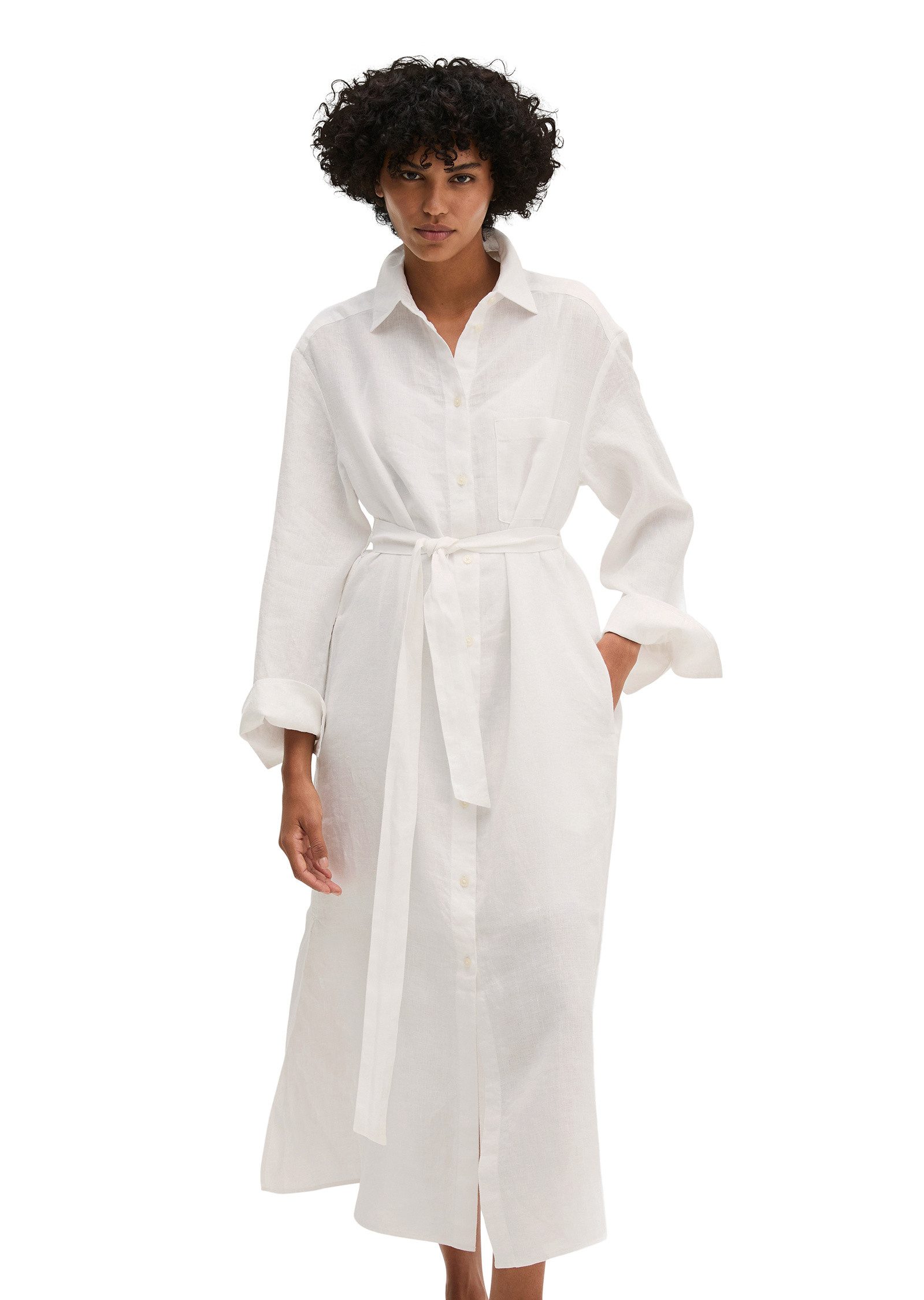 Marc O'Polo Hemdblusenkleid mit Taillenbindeband
