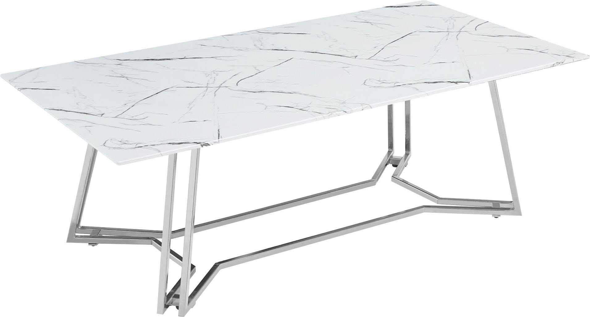 SalesFever Couchtisch Wohnzimmertisch im eleganten Stil, Eleganter Chic mit marmoriertem Charme