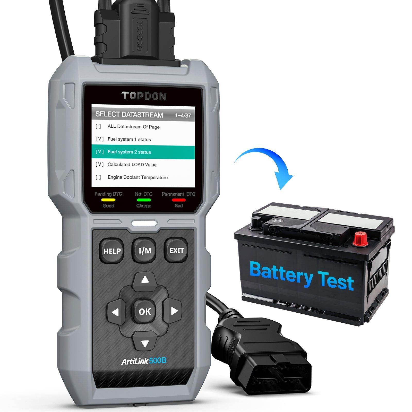 TOPDON OBD2-Diagnosegerät TOPDON ArtiLink500B OBD-2-Fahrzeugdiagnosegerät AL500B mit erweiterten