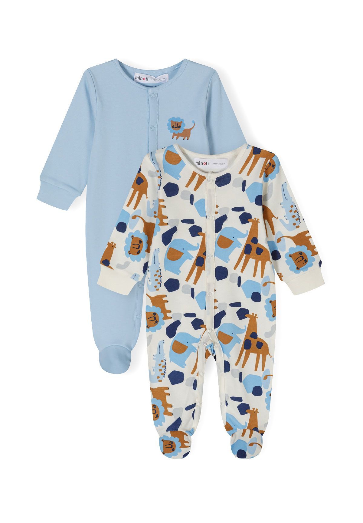 Schlafoverall Schlafanzüge mit Print, 2-er Pack (0-24m)