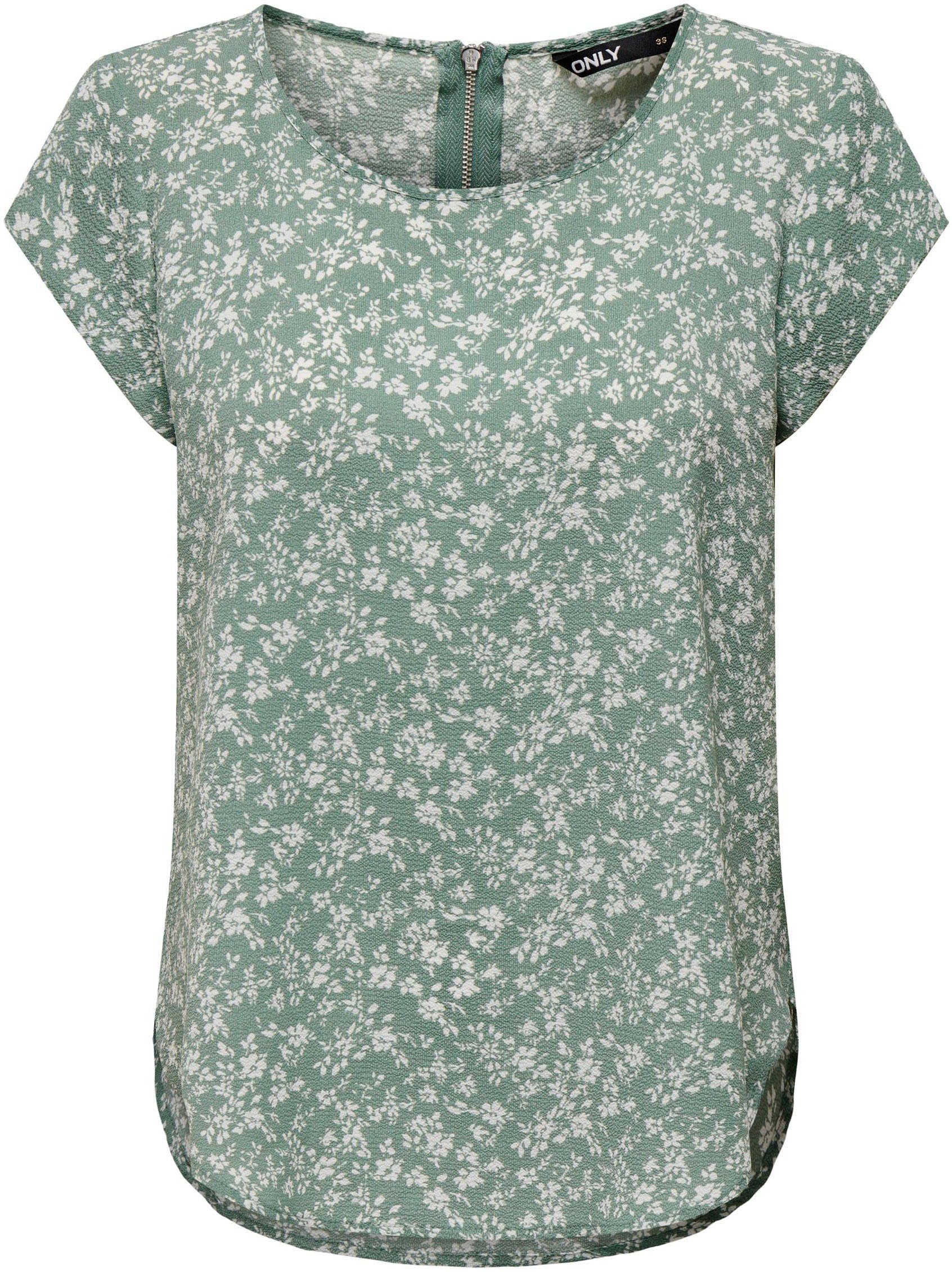 ONLY mit PTM Lime Shirtbluse S/S green ONLVIC AOP aop TOP Print NOOS