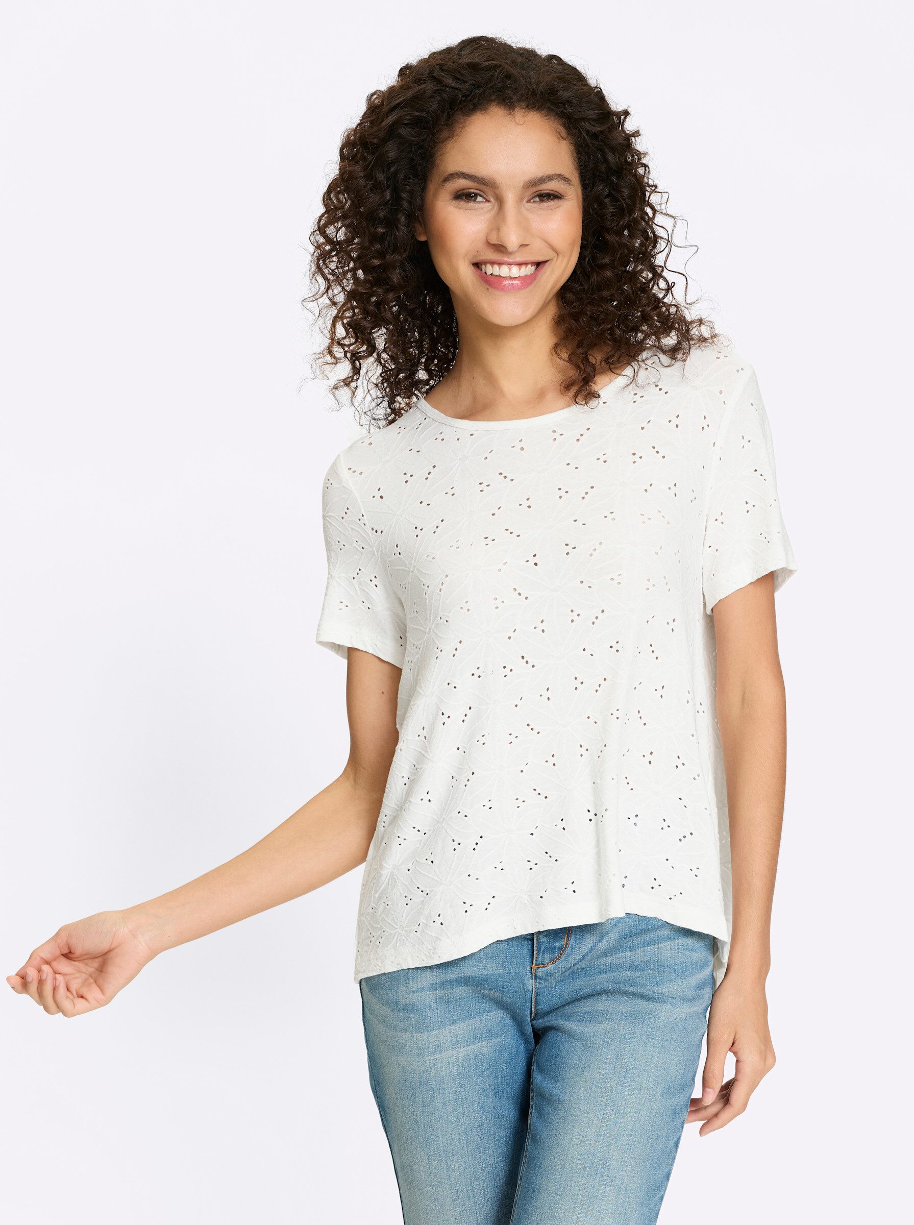 heine T-Shirt Spitzenshirt . günstig online kaufen