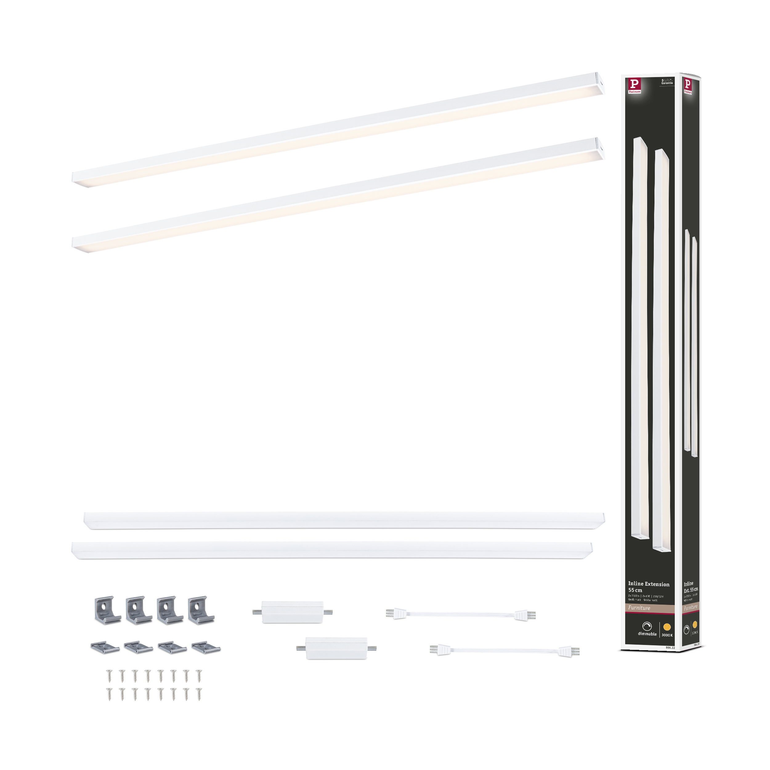 Paulmann LED Unterbauleuchte LED Unterschrankleuchte Inline Erweiterungsset 3000K dimmbar 2x6W 550x