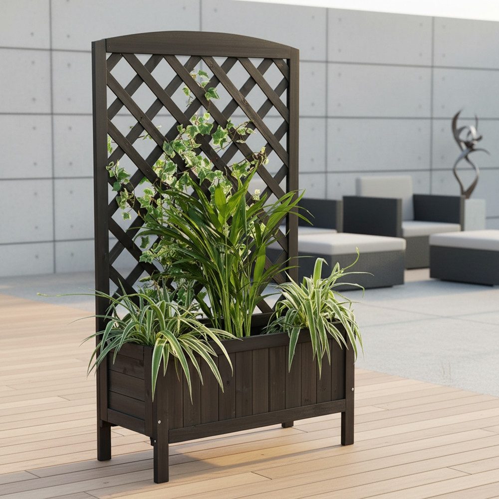 Mucola Blumenkasten Blumenkasten Rankkasten Rankgitter Rankhilfe Blumenkübel Rankgestell (Stück, Kasten), Langlebig