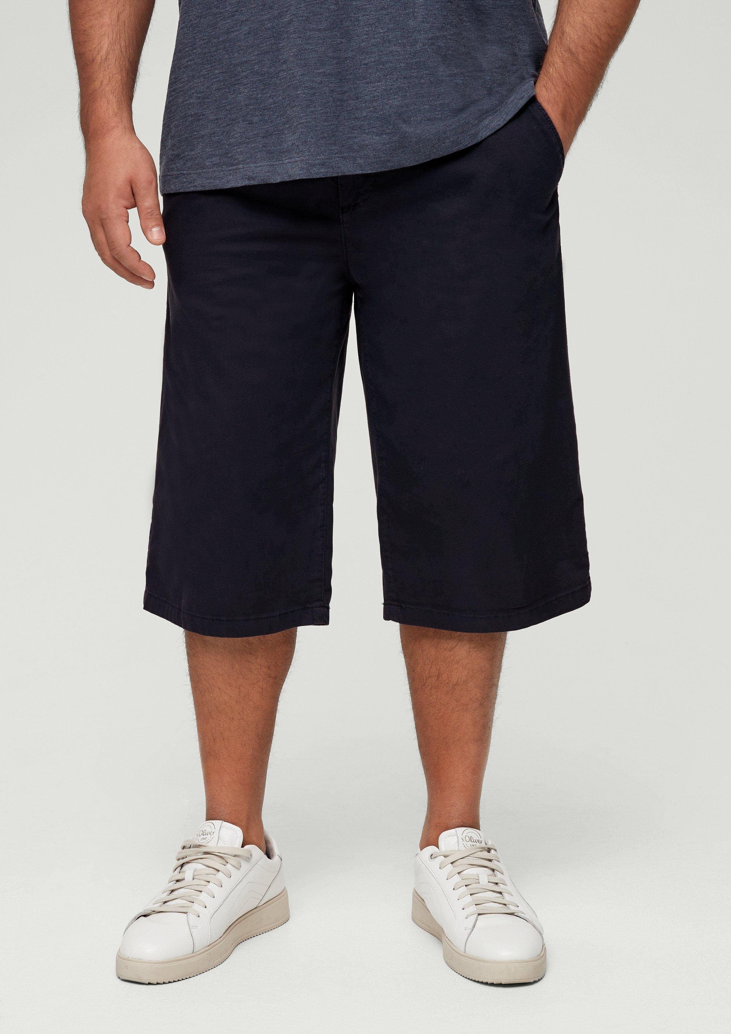 s.Oliver navy mit Relaxed: Stoffhose Bermuda Tunnelzug