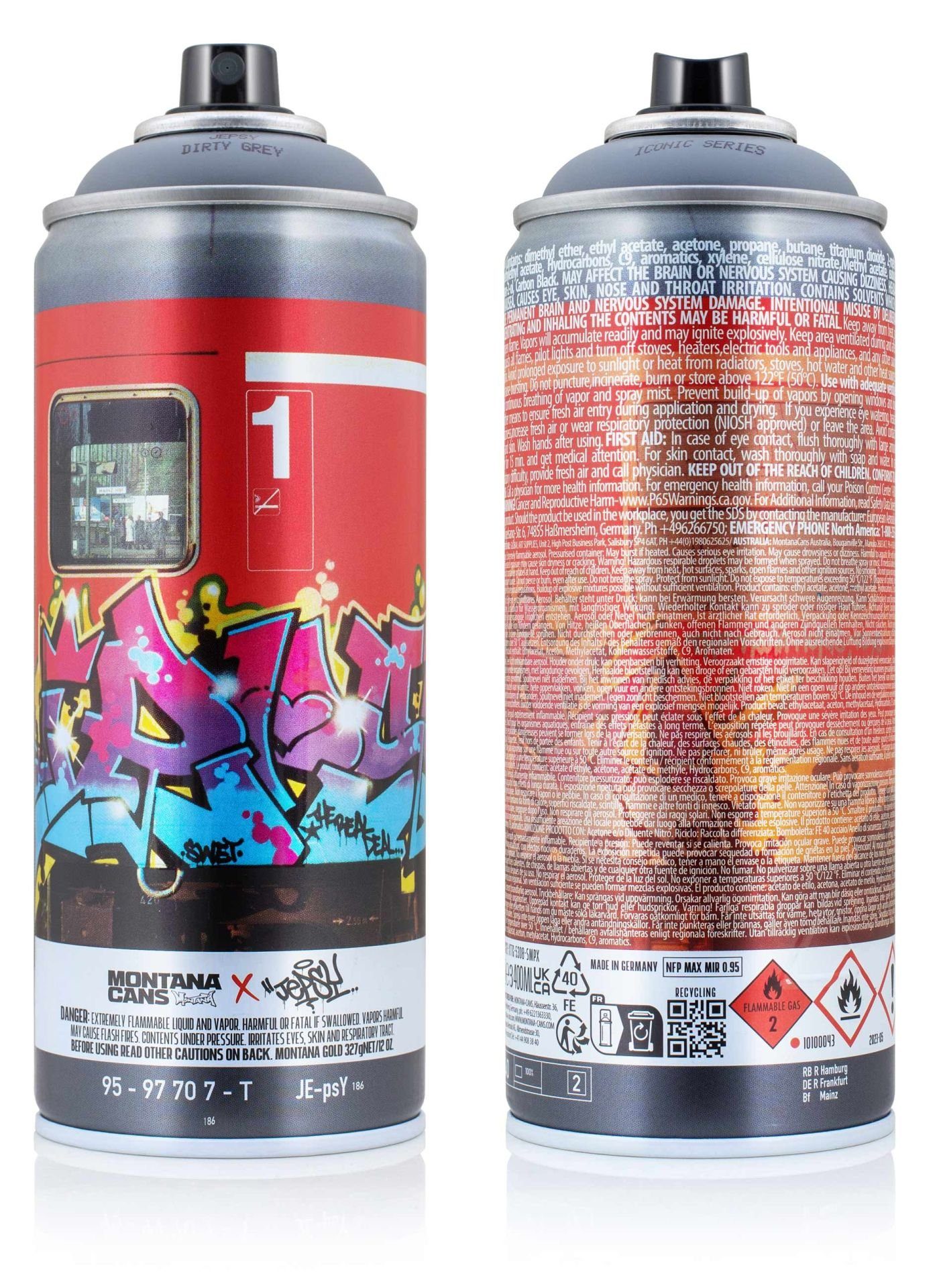 Montana Cans Sprühlack Montana Cans, Iconic Series, JEPSY, Dirty Grey, 400ml