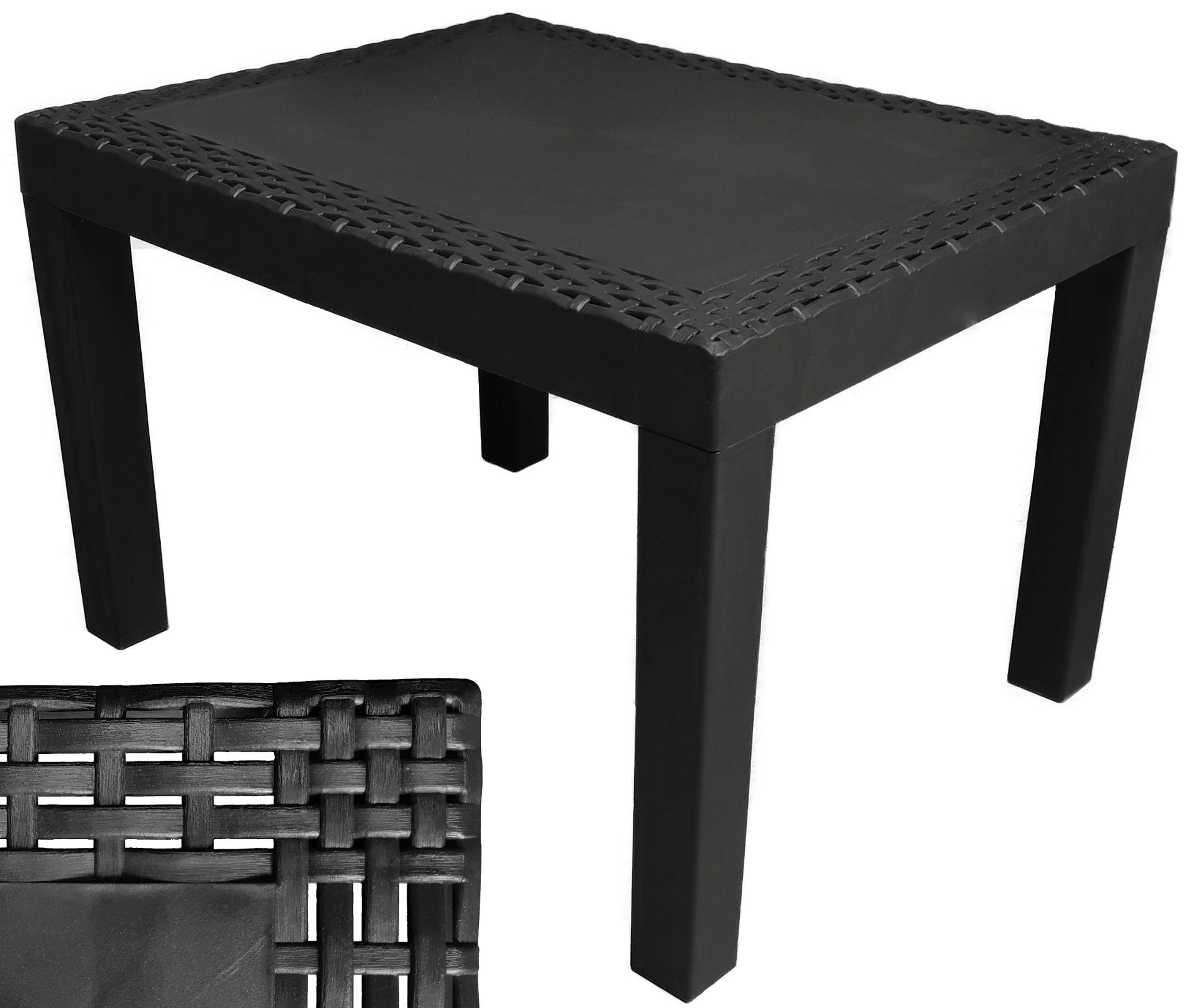 Progarden Gartentisch Beistelltisch Campingtisch 60x47x40cm Anthrazit günstig online kaufen