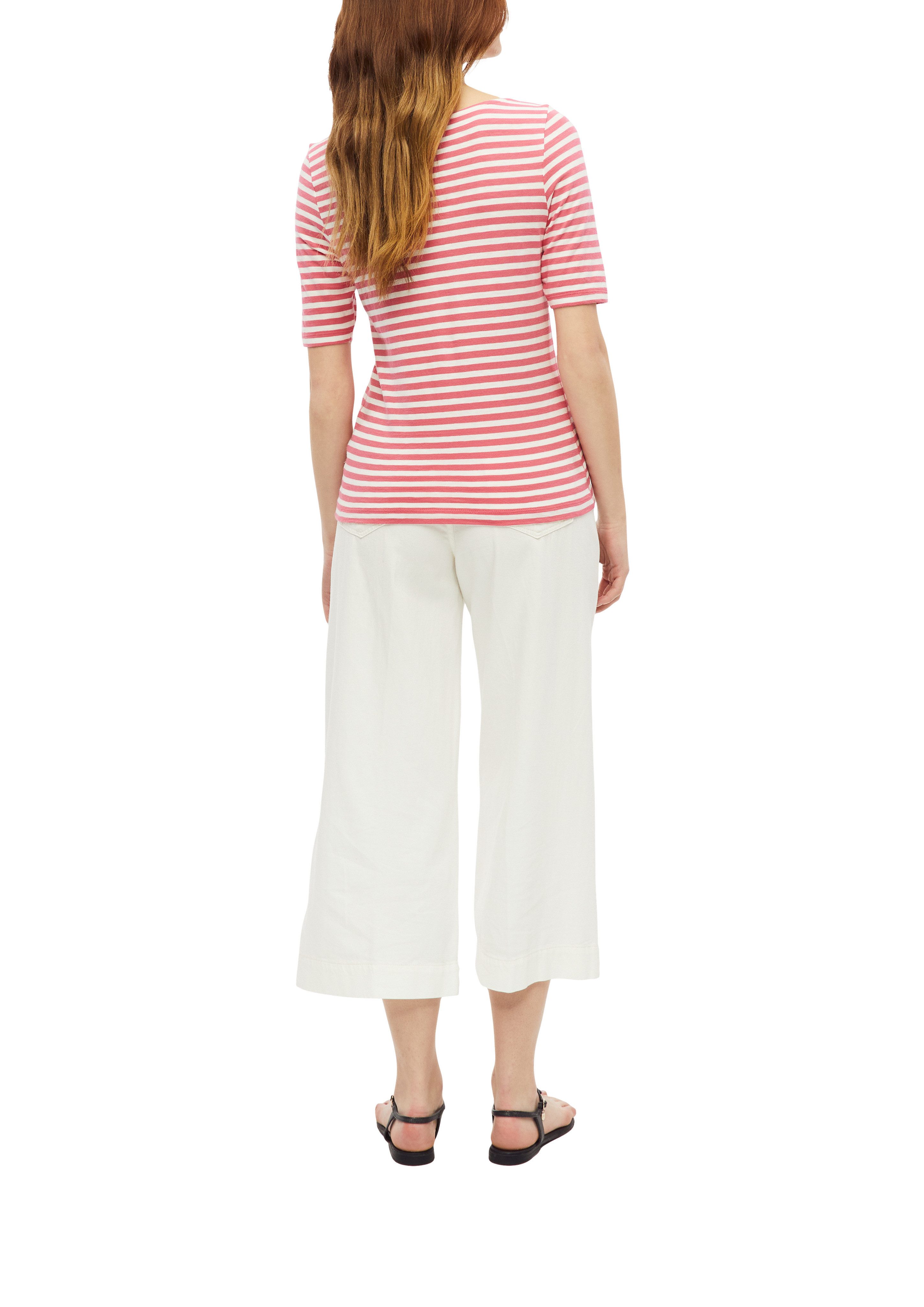 s.Oliver Kurzarmshirt Gestreiftes Sommershirt – Bild 2 von 4