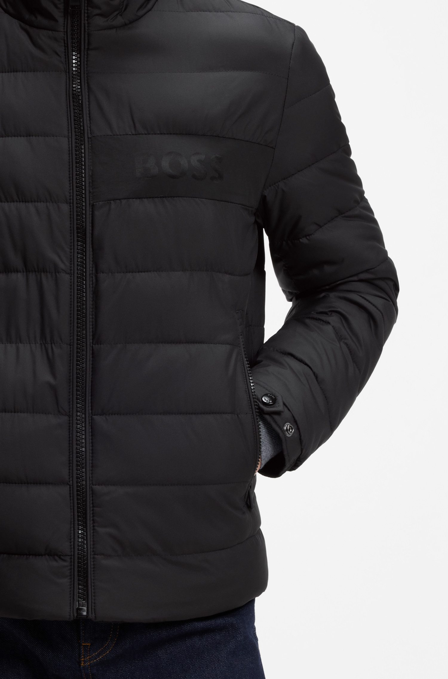 BOSS Steppjacke Cenitos Premium Menswear mit Stehkragen, regular fit