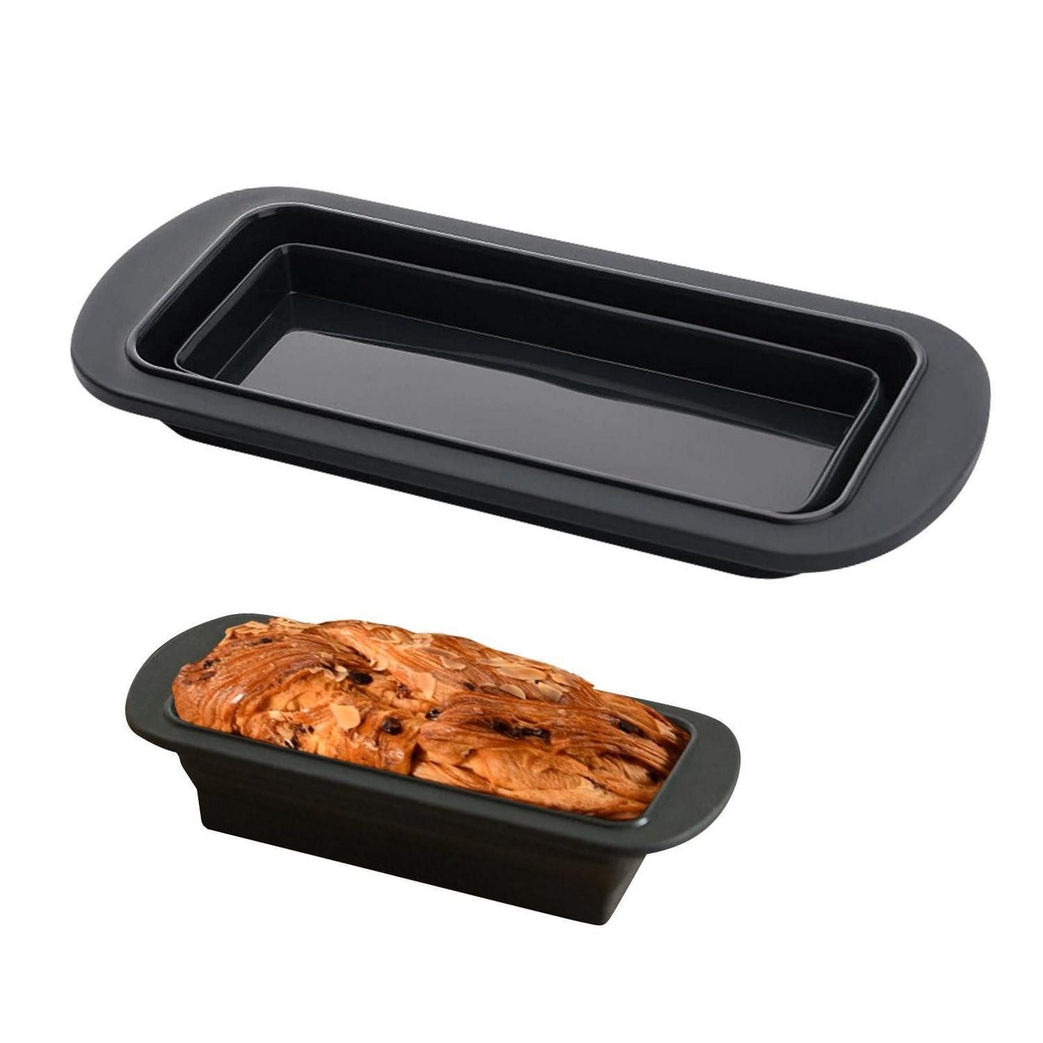 LuxusKollektion Brotbackform Silikon Brotform Antihaft Kastenform Schwarz, (1-tlg)
