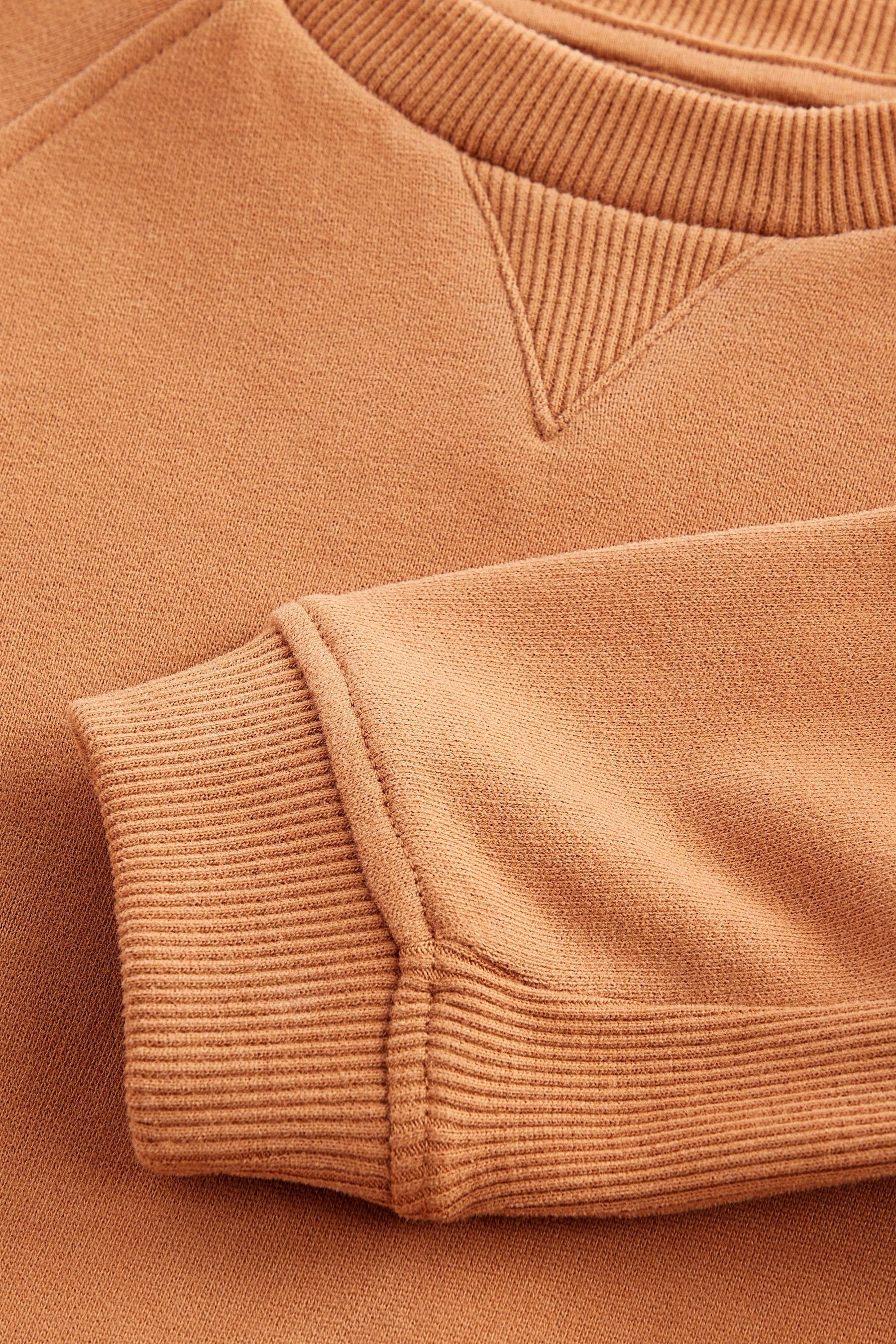 Next Sweatshirt Weiches Oversized (1-tlg) Tan Brown Jersey-Sweatshirt