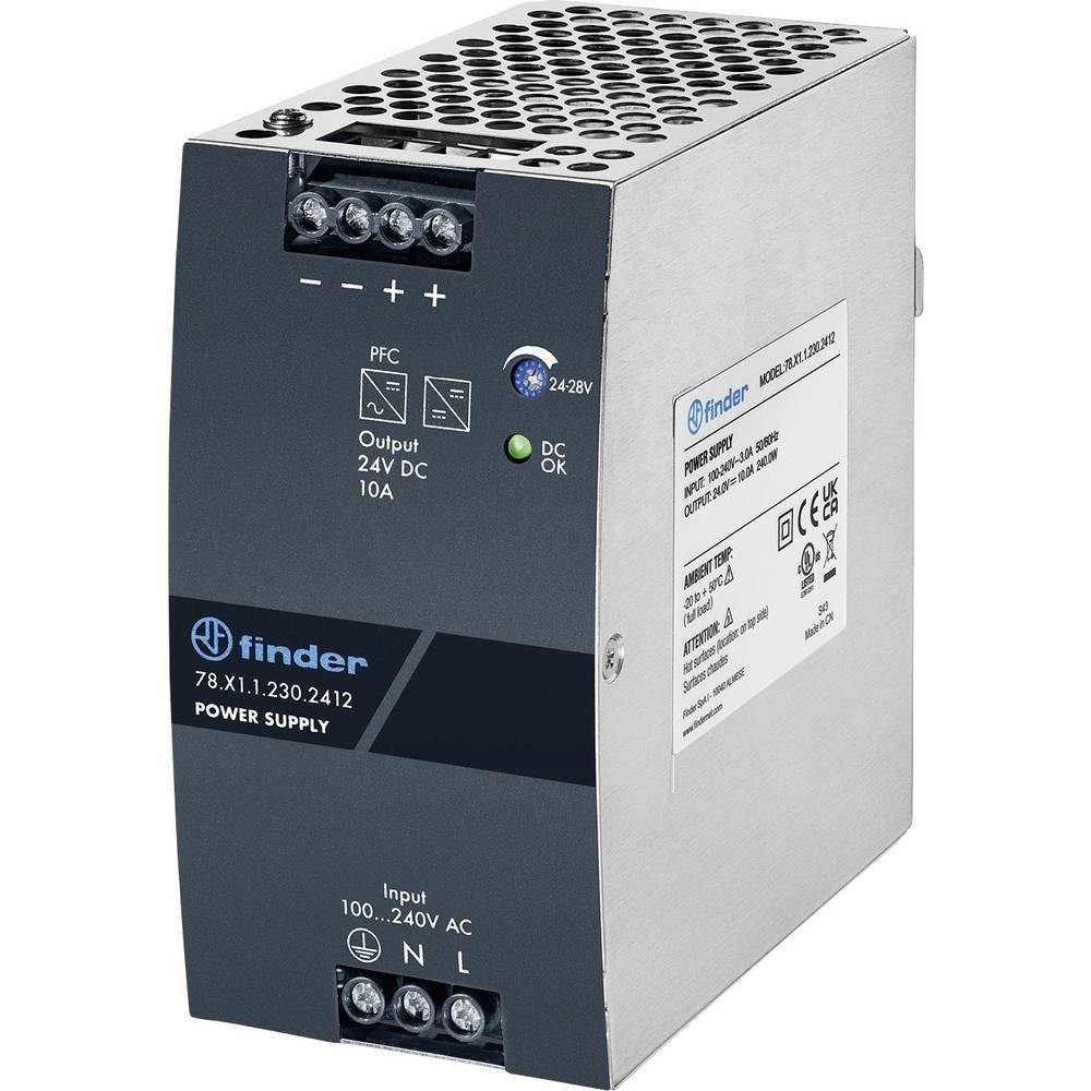 finder Schaltnetzteil 20 A 480 W Anzahl Ausgänge:1 x Inhalt 1 St. Hutschienen-Netzteil
