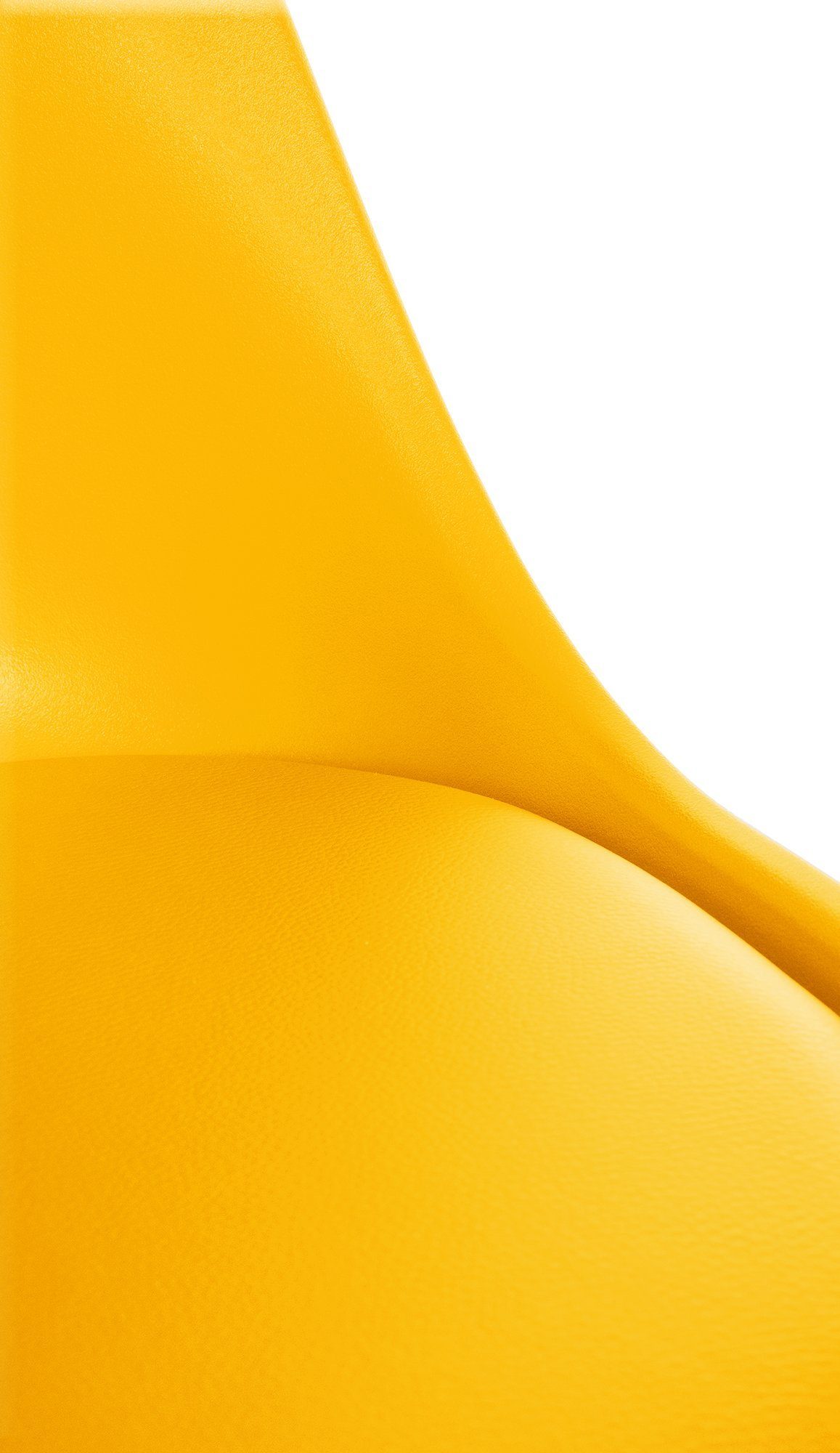 (4er Sofia Kunststoff Set), CLP Holzgestell Esszimmerstuhl gelb gepolstert,