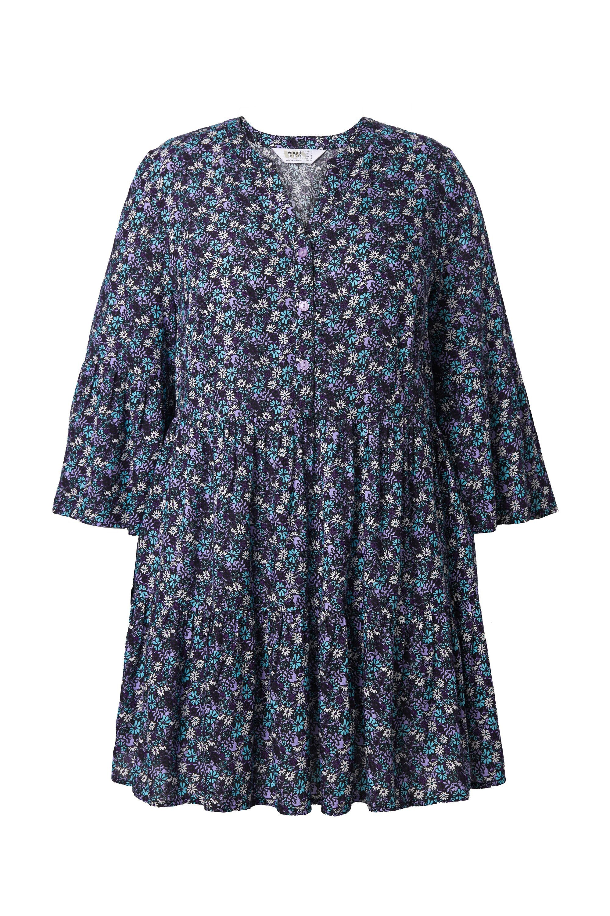Hemdbluse Bluse Blümchenmuster Volants