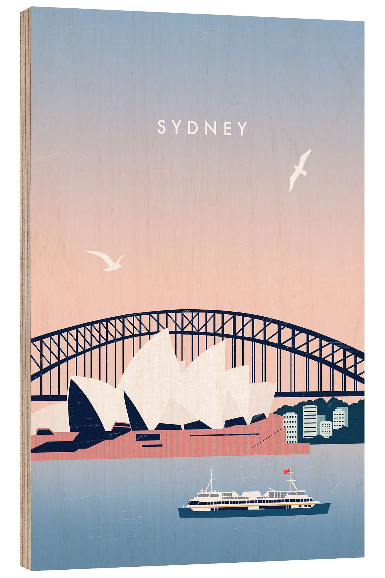 Posterlounge Wandbild Sydney Reiseplakat, Katinka Reinke, erhältlich als Poster, Leinwandbild, Wandsticker oder Acrylglasbild