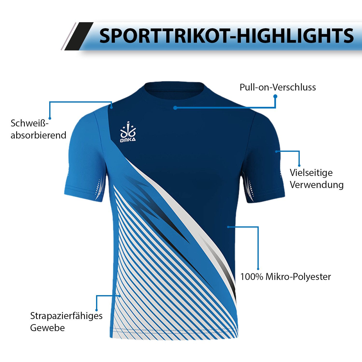 OMKA Fußballtrikot OK7215 OMKA Trikot Teamsport günstig online kaufen