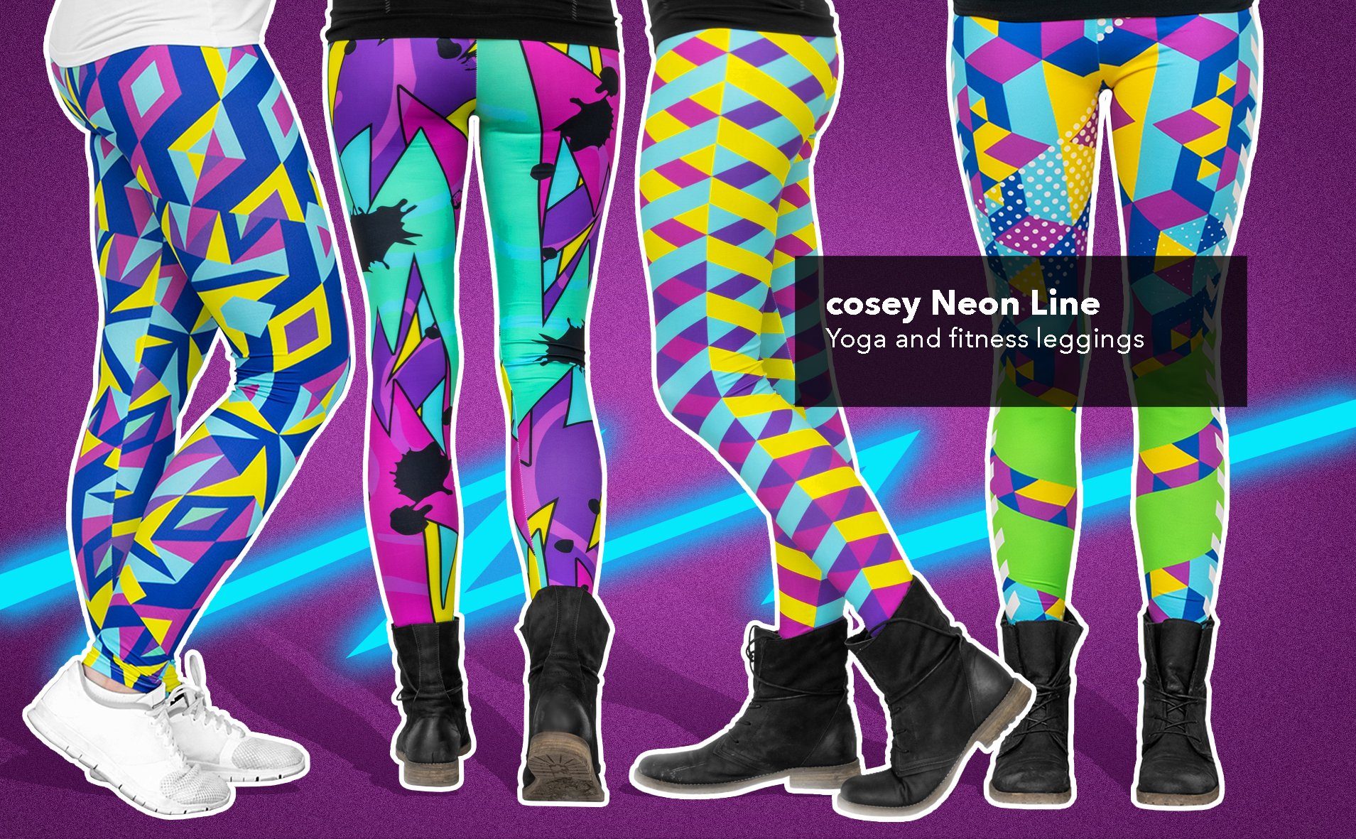 Line L) Neon XS Leggings Neon Leggings cosey (Einheitsgröße Jazz -
