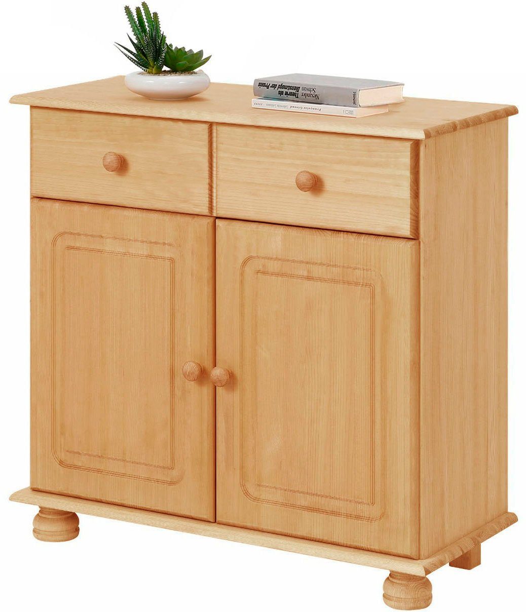 OTTO home Sideboard Mette, Kommode mit gefrästen, kugelförmigen Füßen, Breite 80 cm