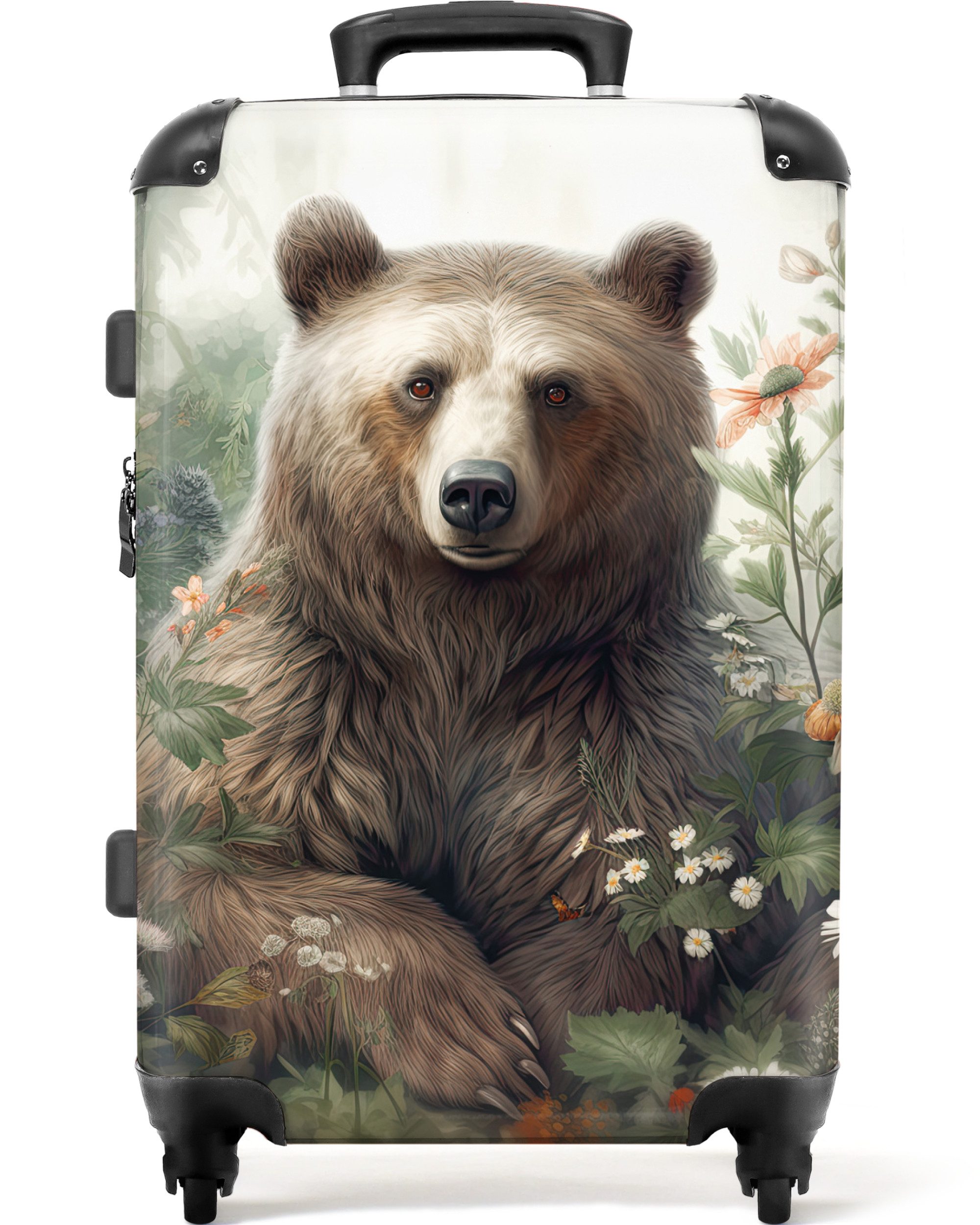 NoBoringSuitcases.com© Hartschalen-Trolley Braunbär - Wildtiere - günstig online kaufen