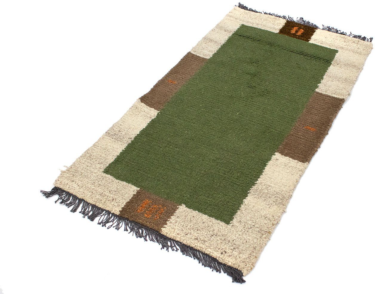 Wollteppich Nepal Teppich handgeknüpft grün, morgenland, rechteckig, Höhe: 18  mm, handgeknüpft