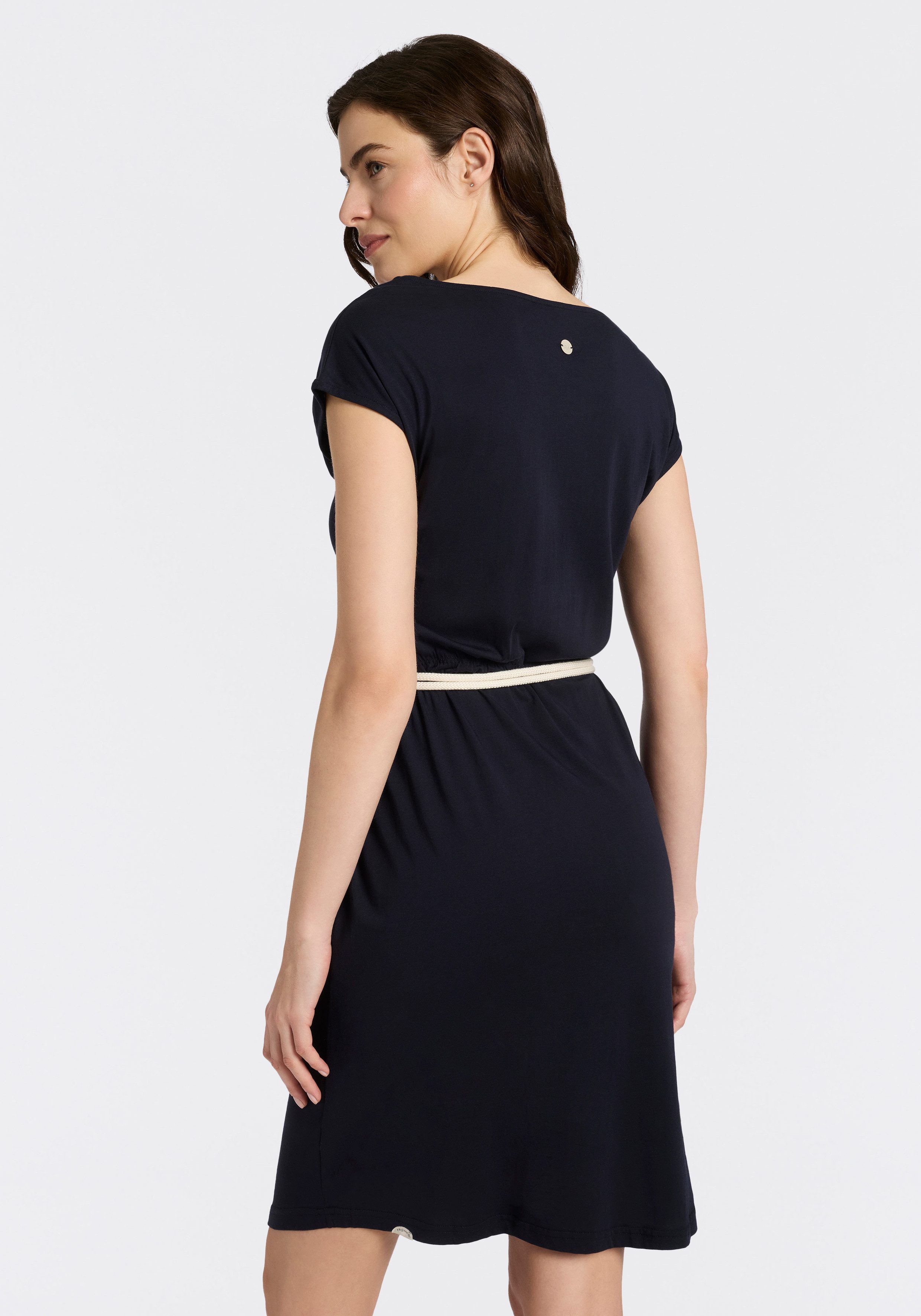 Ragwear Minikleid LILITHE O mit Taillen-Bindegürtel