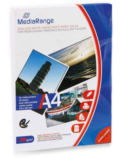 Mediarange MEDIARANGE Fotopapier DIN A4, 200 g/m², matt Tintenstrahldrucker