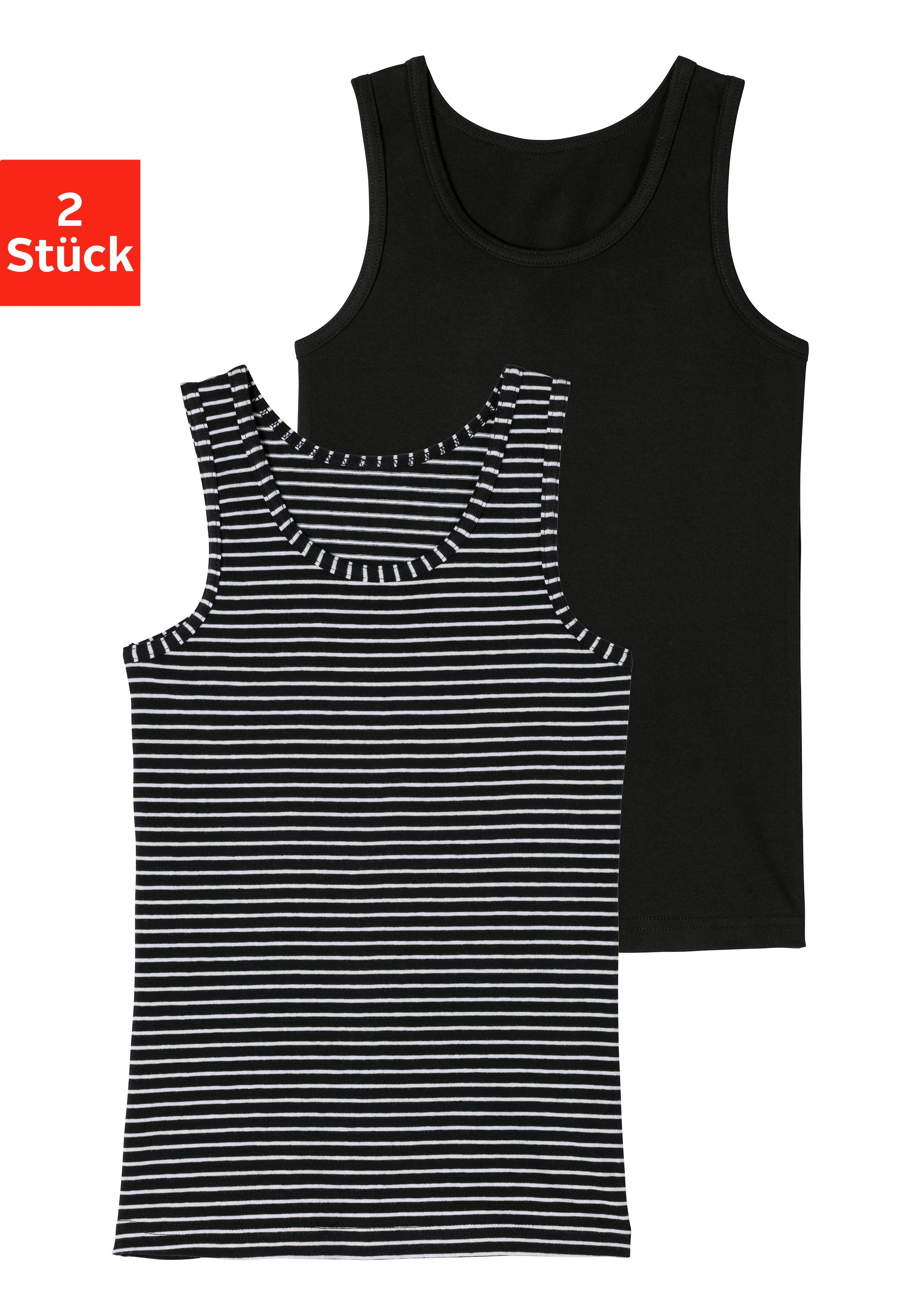 und Unterhemd Tanktop, Buffalo Streifendesign (Packung, Unterziehshirt Uni, im 2-St)