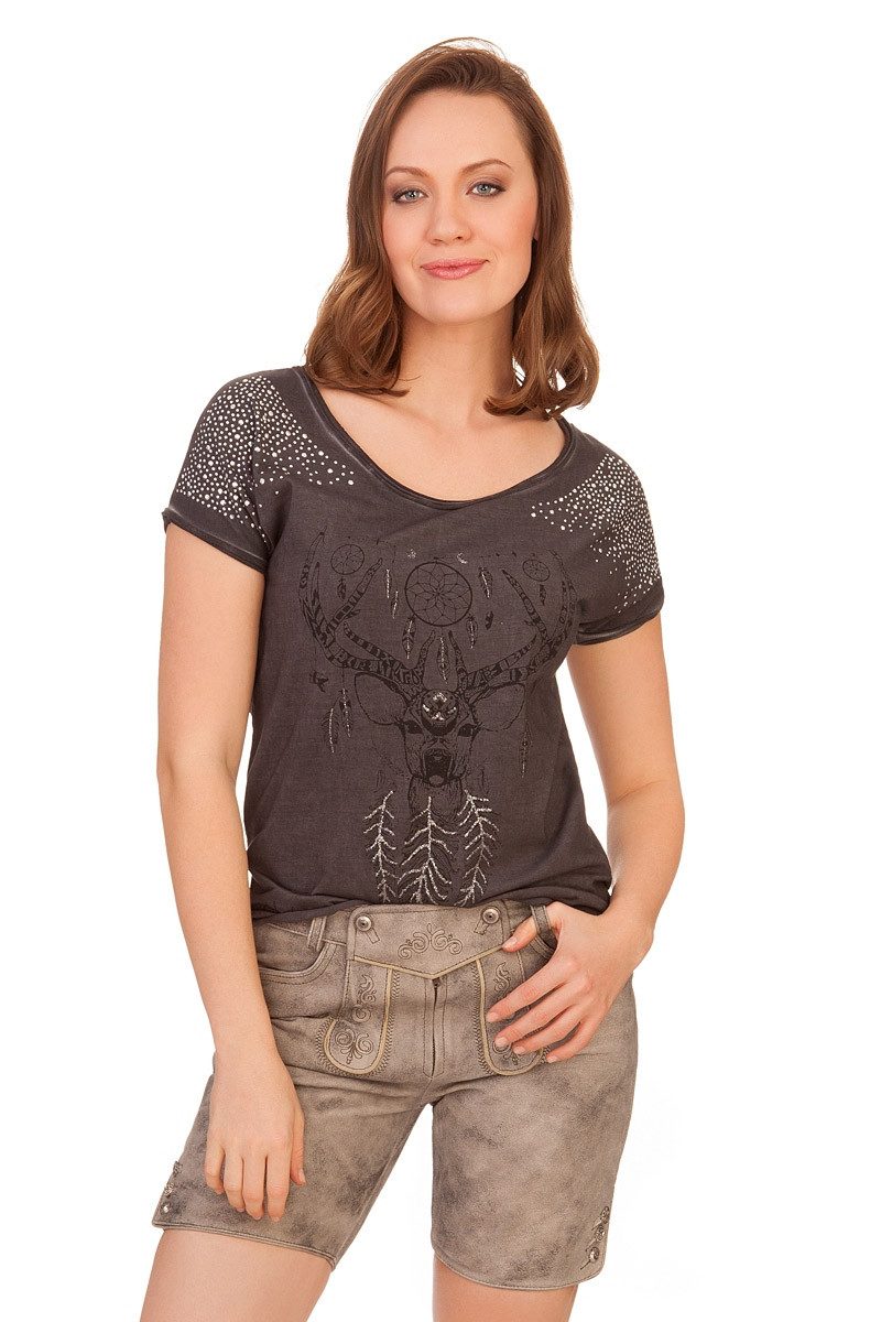 Maddox Lederhose Trachtenlederhose Damen - ELSA - stein günstig online kaufen