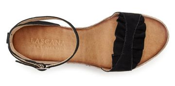 LASCANA Sandalette Sandale, Sommerschuh aus Leder mit Keilabsatz