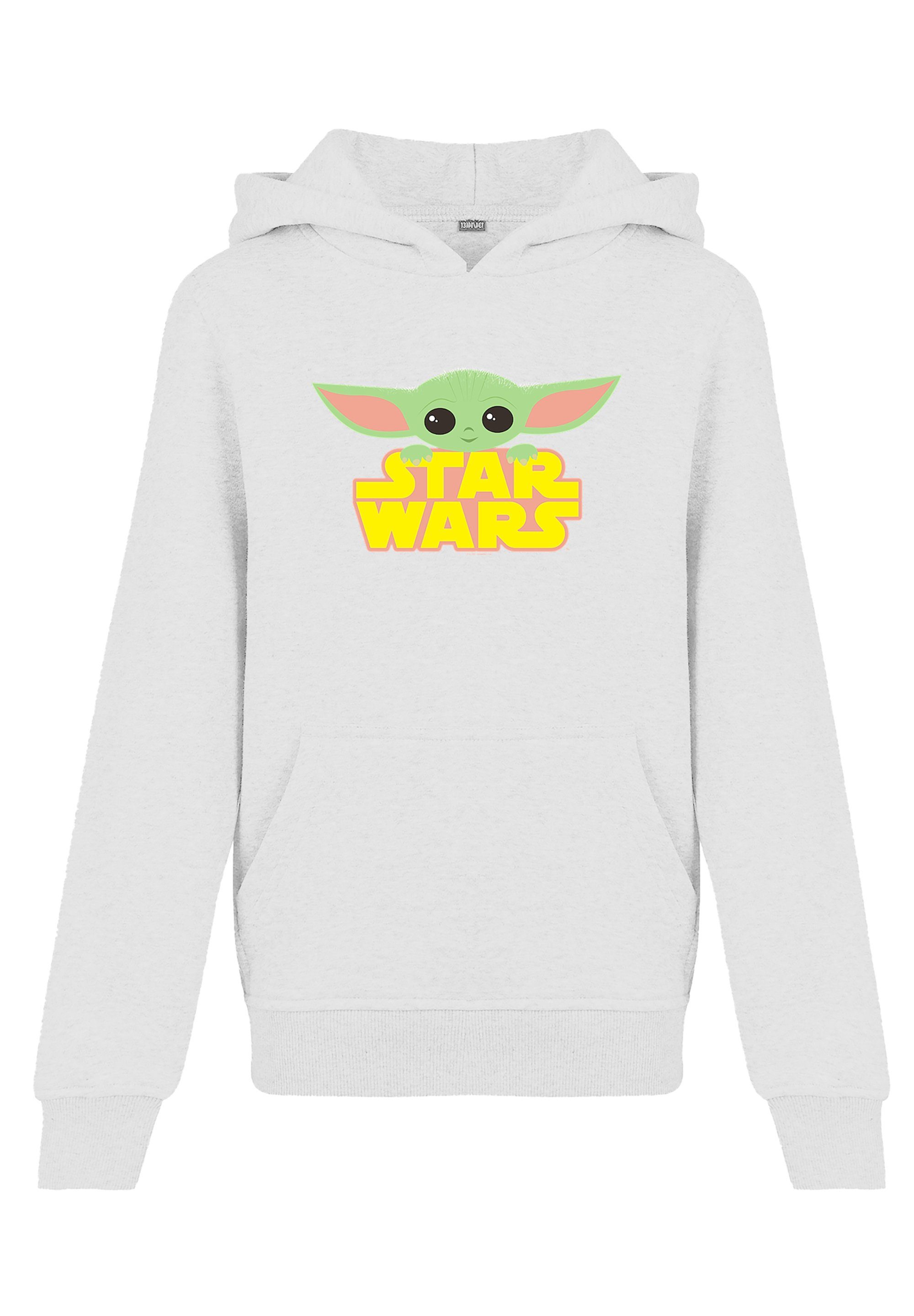 The Yoda Wars Wars Krieg Mandalorian Kapuzenpullover der Sterne Star Logo Star Print F4NT4STIC weiß