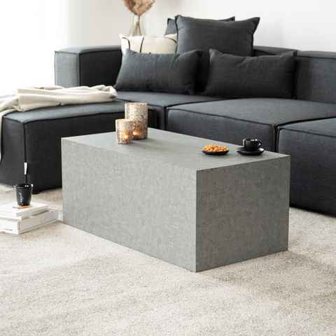 HOME DELUXE Couchtisch AMIRI L 95 x 40 x 50 cm (1-St), Marmoroptik, Wohnzimmertisch, Beistelltisch