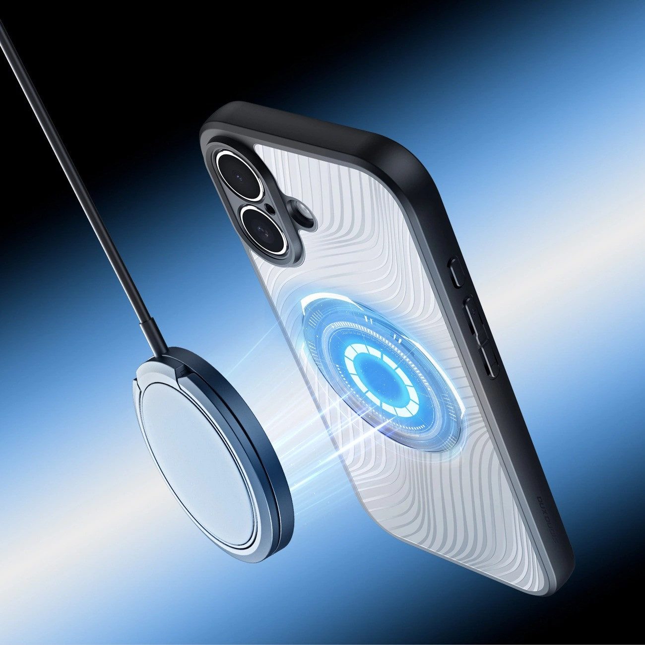 Dux Ducis Bumper mit Magnetring Handyhülle Schutzhülle mit transparenter Rückseite