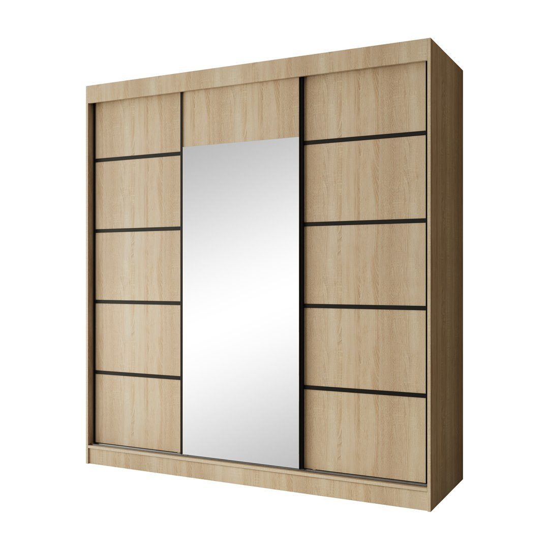 Beautysofa Schiebetürenschrank Monika (3-türig Schrank mit günstig online kaufen