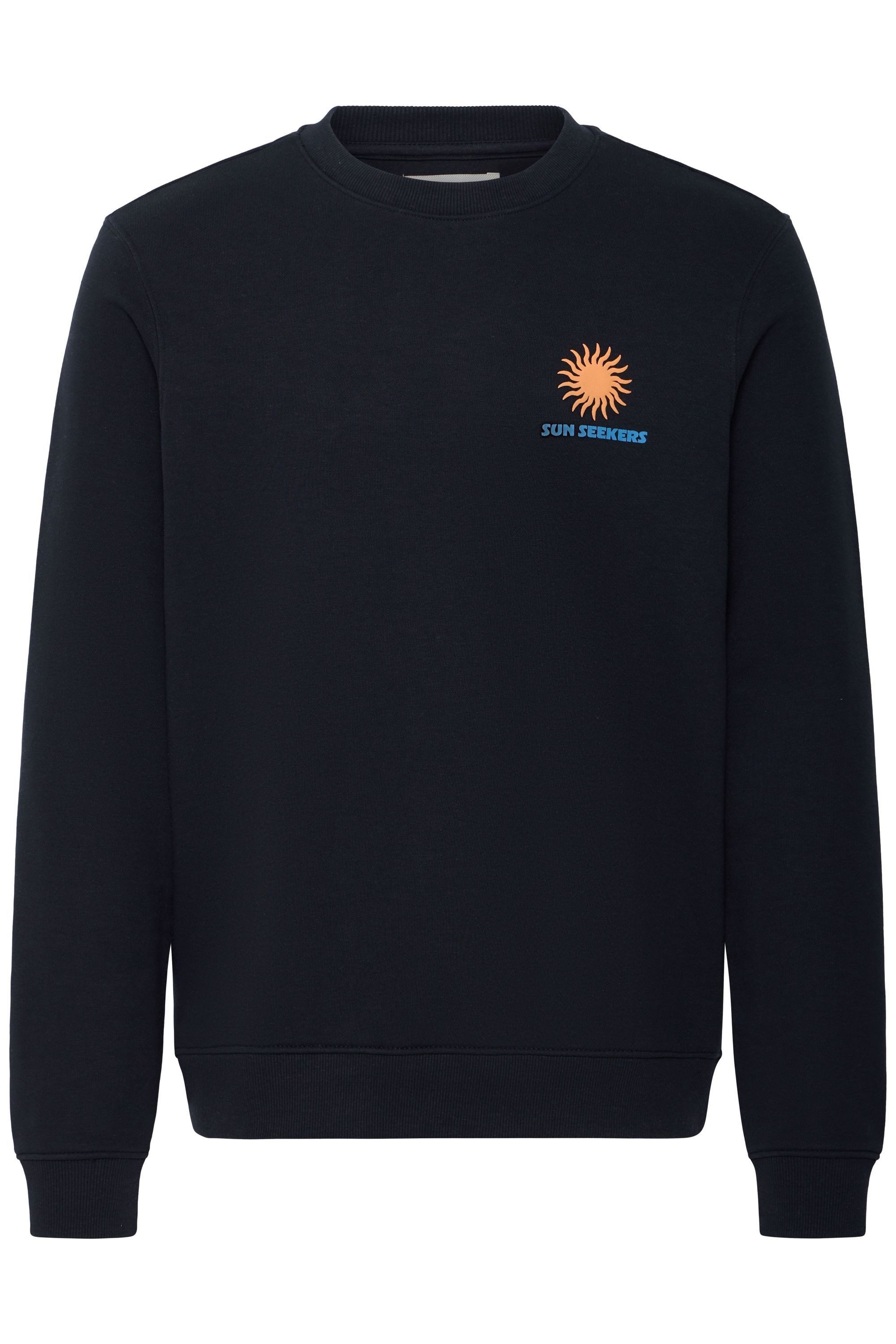 Blend Rundhalspullover BHKonsta Moderner Sweatpullover mit dezentem Print