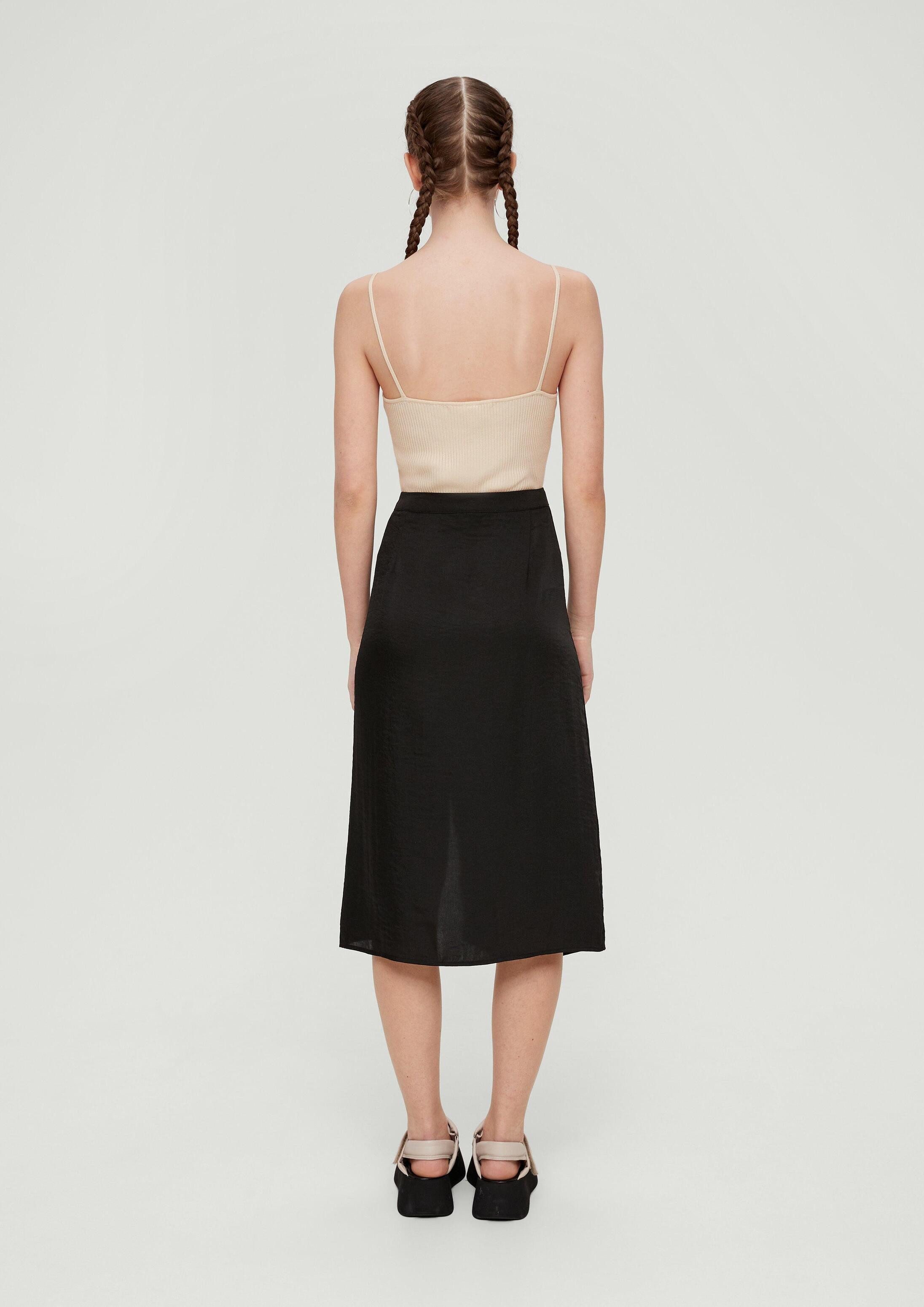 QS Muskelshirt Strickpullunder Crop Top aus Viskosemix