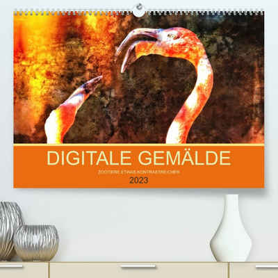 CALVENDO Wandkalender DIGITALE GEMÄLDE (Premium, hochwertiger DIN A2 Wandkalender 2023, Kunstdruck in Hochglanz)