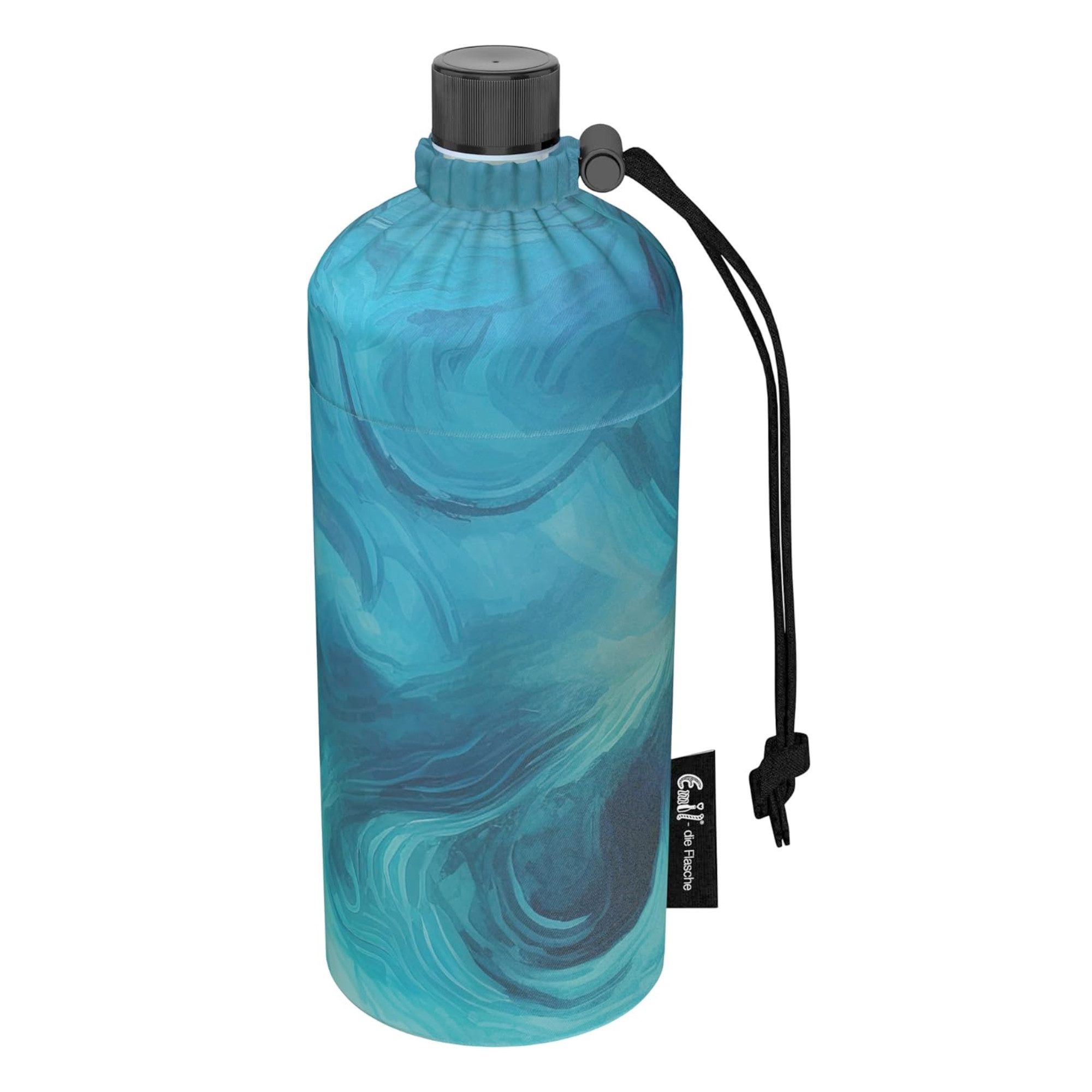 Emil Trinkflasche Design Wasser Glasflasche, isolierte Glasflasche, Bruchsicher, BPA-Frei, Auslaufsicher, 600ml