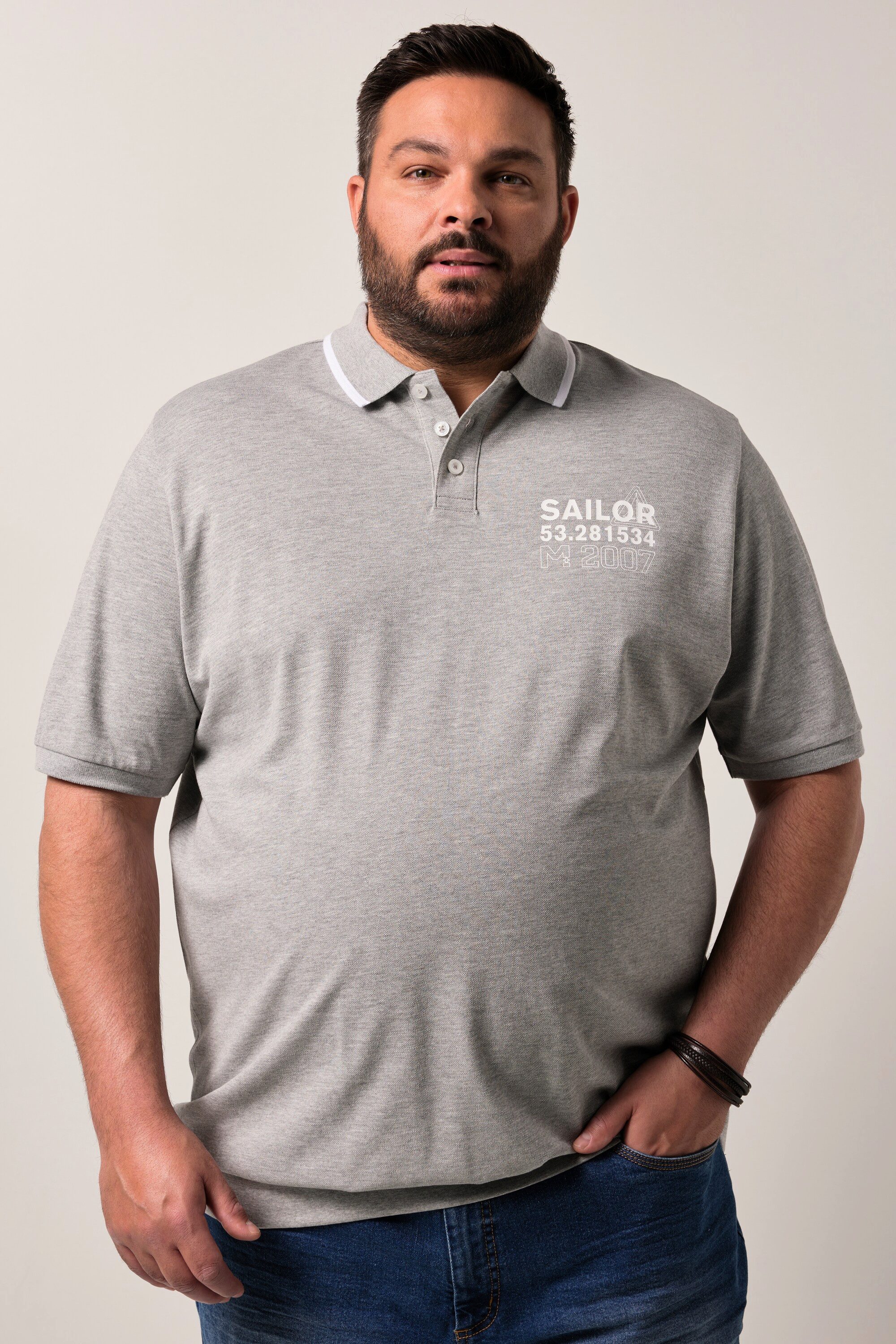 Men Plus Poloshirt Men+ Poloshirt Bauchfit günstig online kaufen