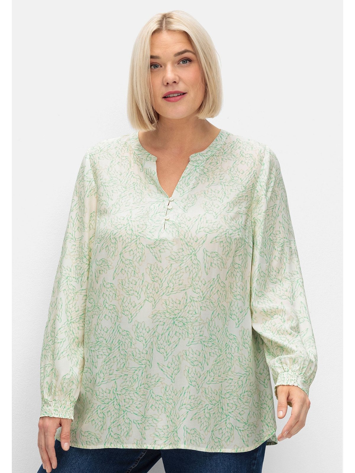 Sheego Tunika Große Größen in A-Linie, mit Alloverdruck