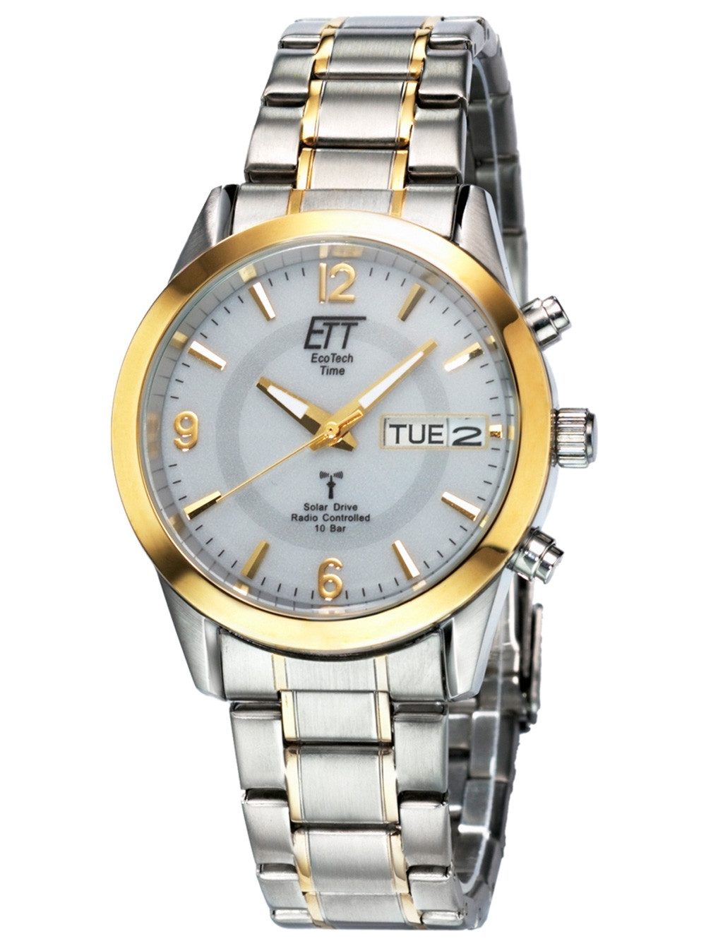 ETT Eco Tech Time Quarzuhr ETT EGS-11253-12M Solar Drive Funkuhr Gobi Herrenuhr 40mm 10ATM ETT EGS-11253-12M Solar Drive Funkuhr Gobi Herrenuhr 40mm 10ATM