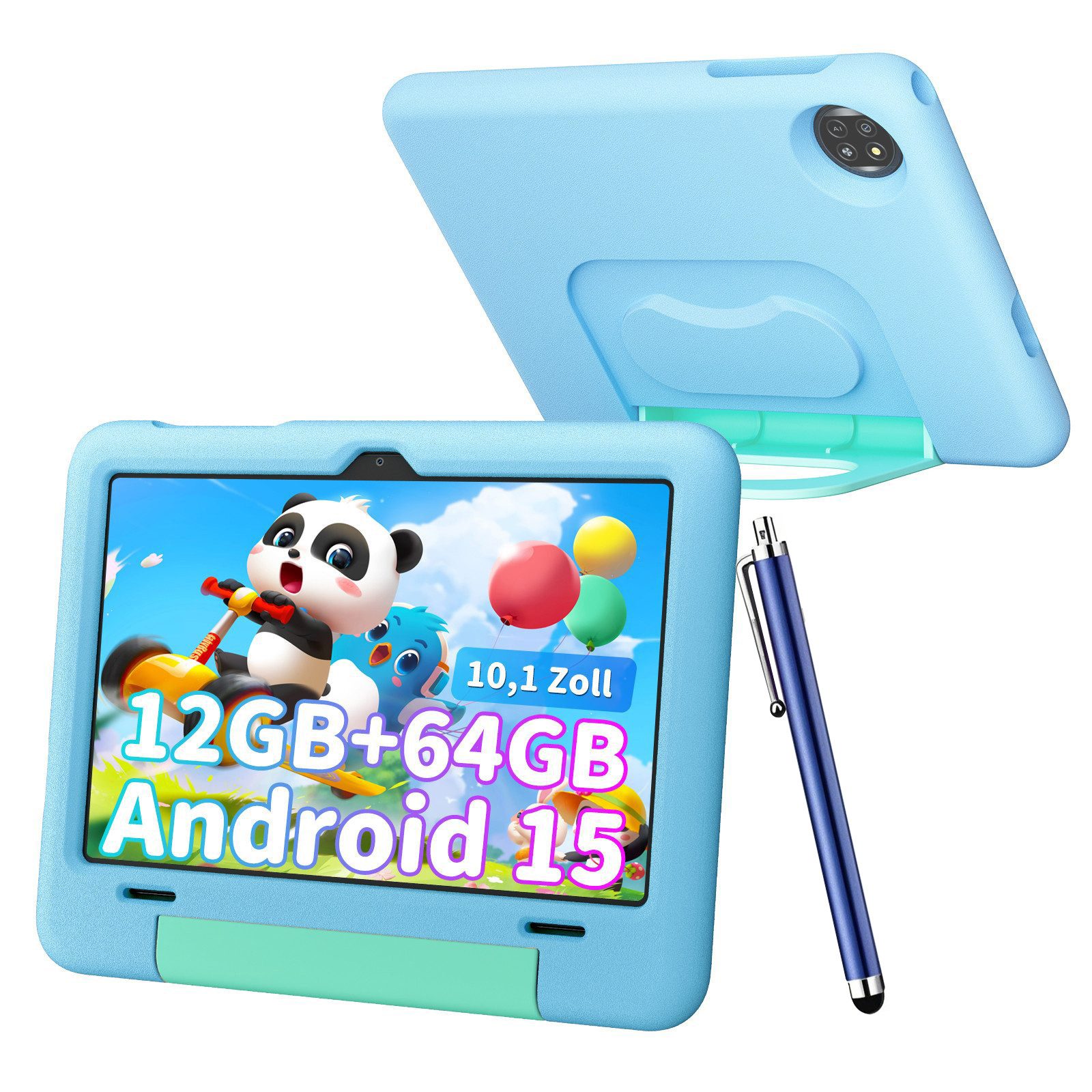 blackview 10,1" Tab 20 Kids Android 15 mit Stylus Tablet (64 GB, 5G wifi, Android 15, Google Kids Space, Gemini AI 2.0)
