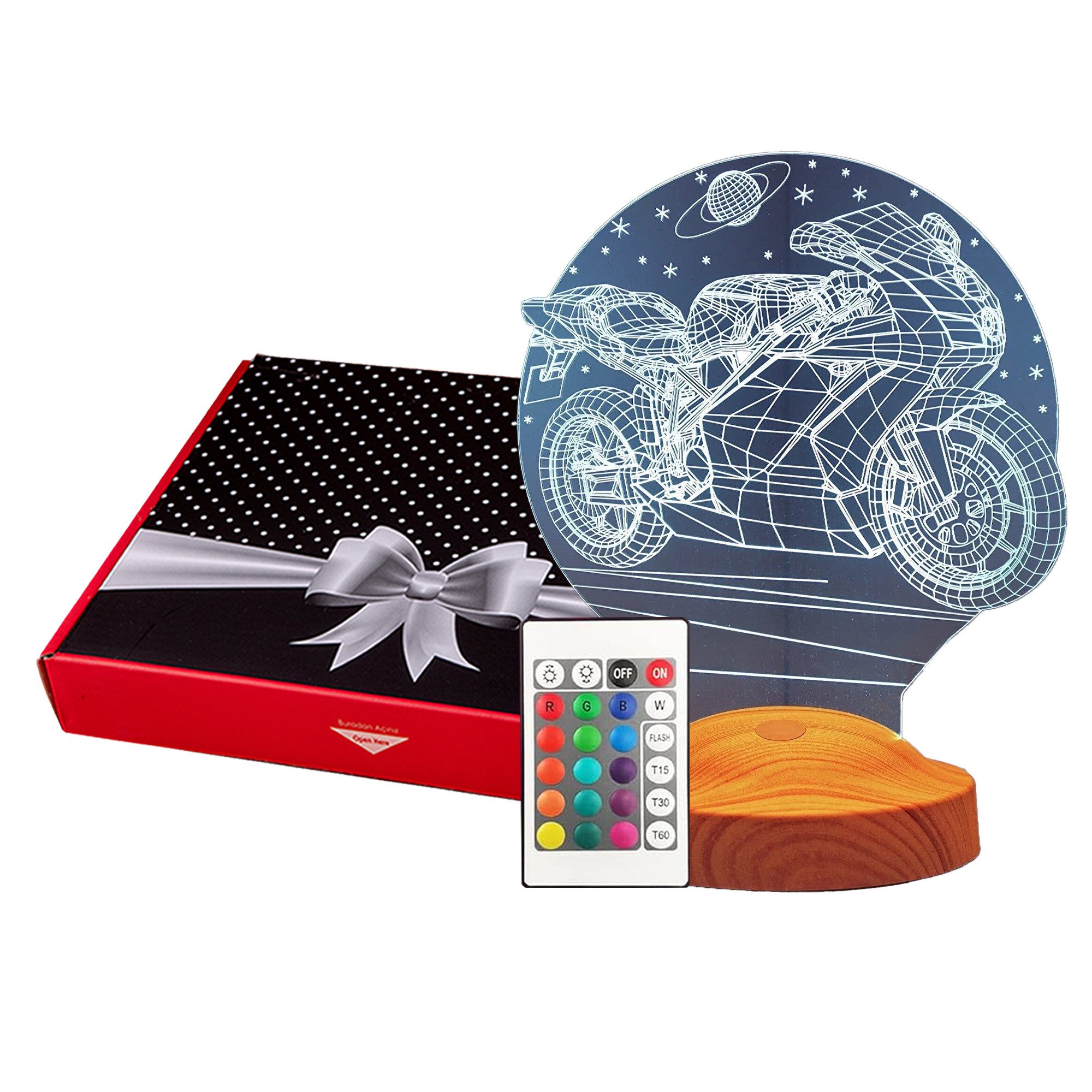 Geschenkelampe LED Nachttischlampe Racing Motorrad 3D Nachtlicht Geschenk f günstig online kaufen