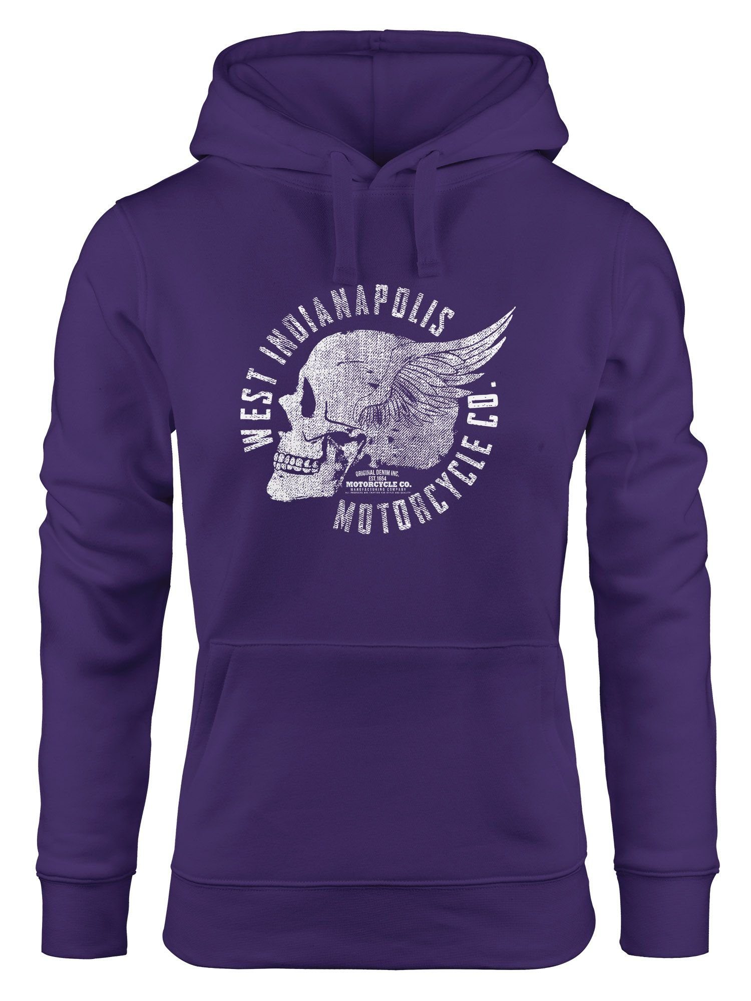 Neverless Hoodie Hoodie Damen Totenkopf Flügel günstig online kaufen