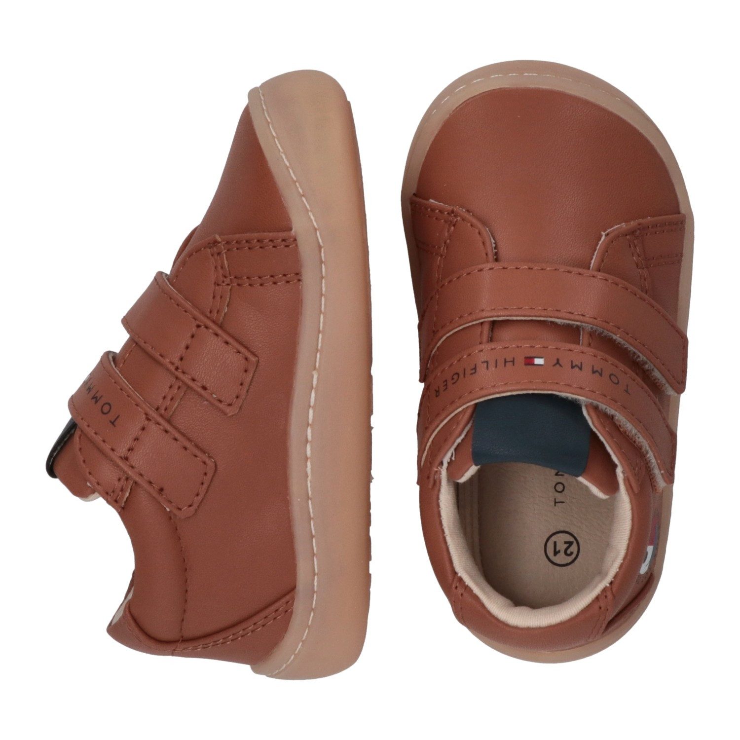 Tommy Hilfiger Lauflernschuh Barfußschuh, Halbschuh, Klettschuh mit Logoschriftzug – Bild 4 von 5