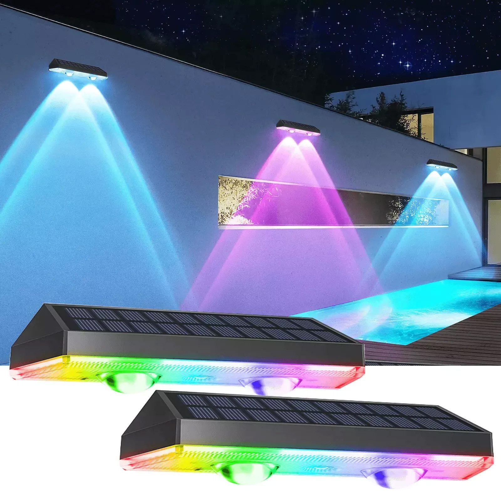 BlingBin LED Solarleuchte Solar Wandleuchte Aussen, günstig online kaufen