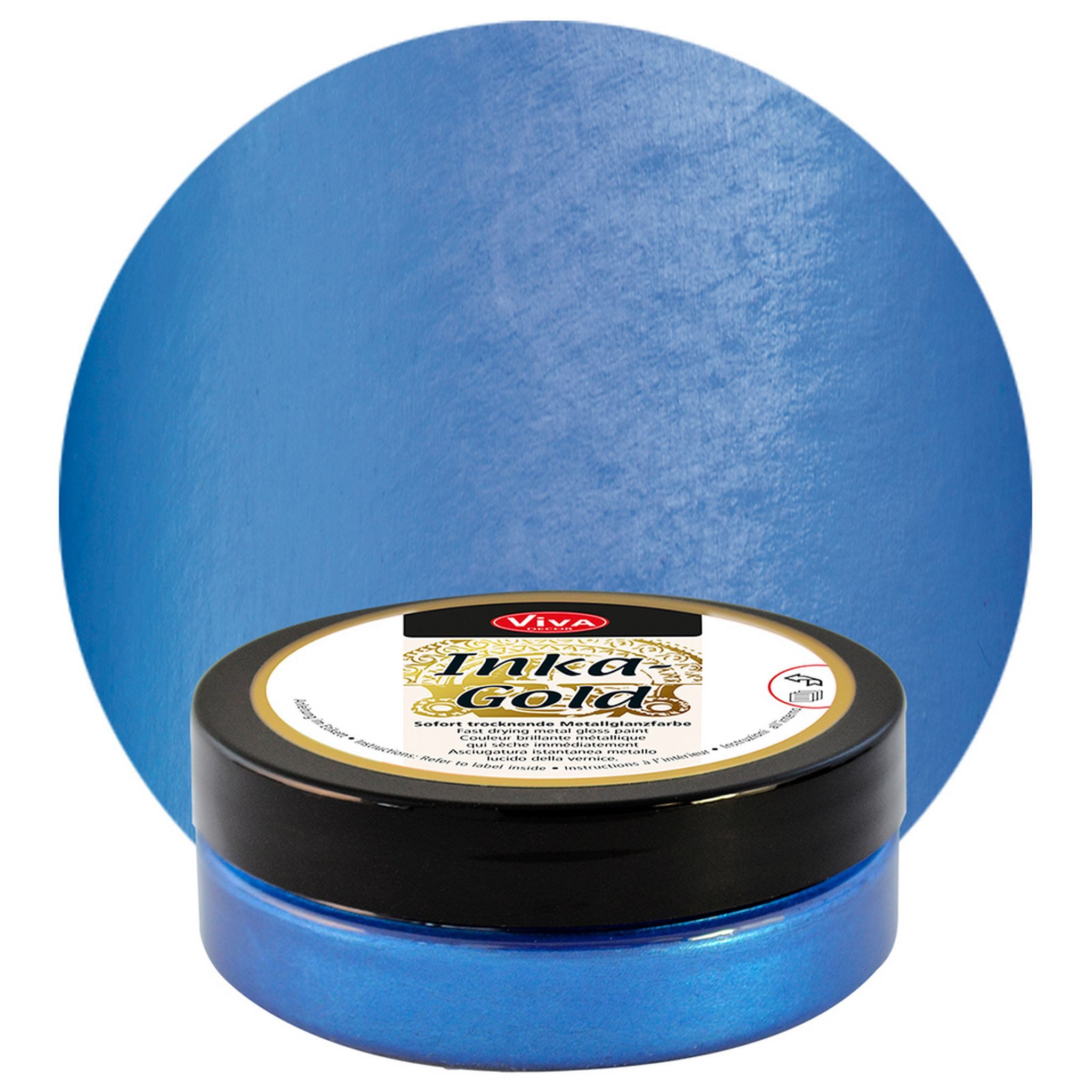 Viva Decor Bastelfarbe ViVA DECOR Inka-Gold 62,5 g - Stahlblau